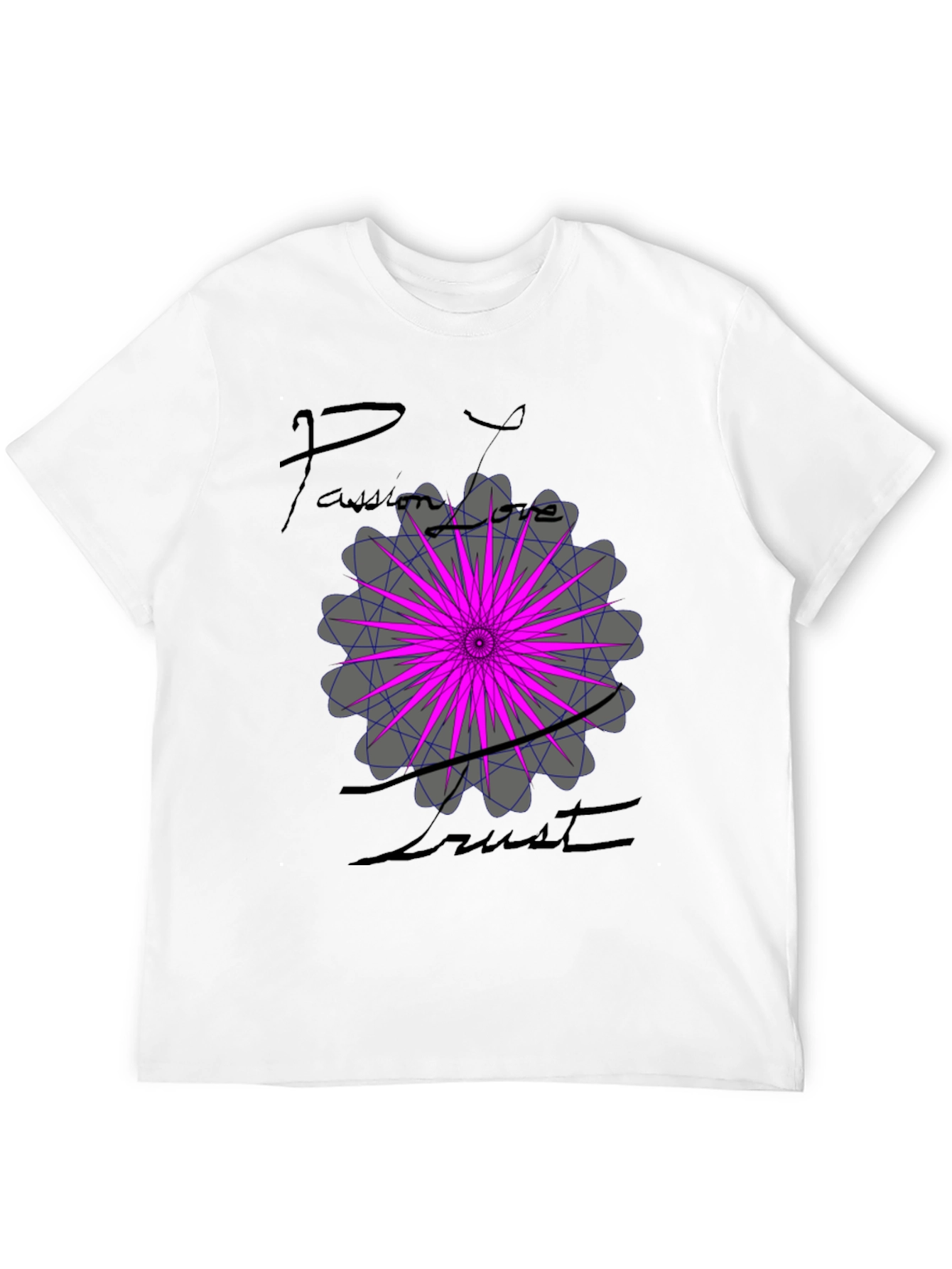 Passion Love Trust Graphic Tee - Black