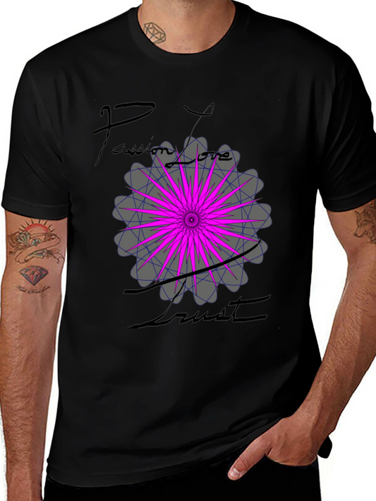 Passion Love Trust Graphic Tee - Black