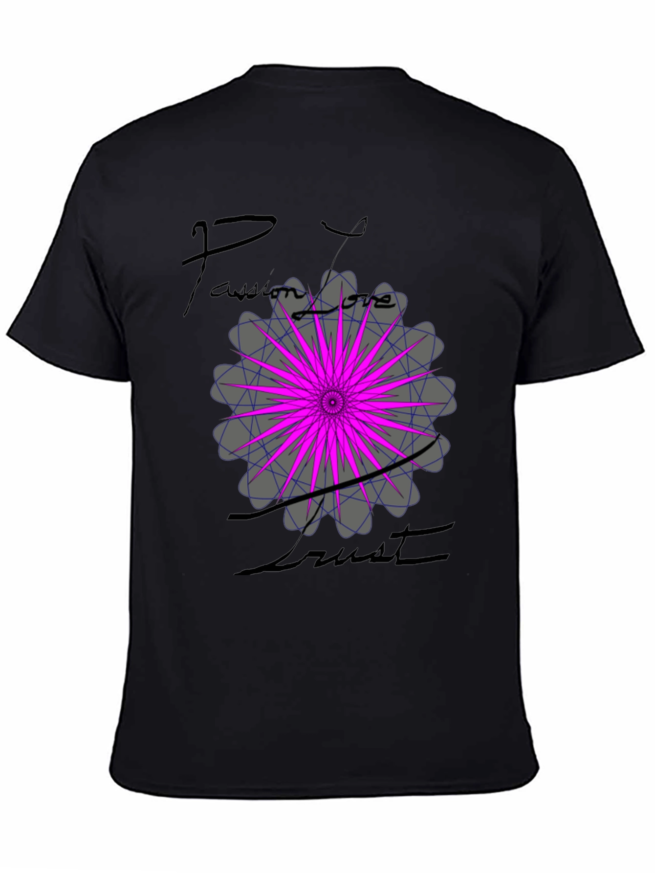 Passion Love Trust Graphic Tee - Black