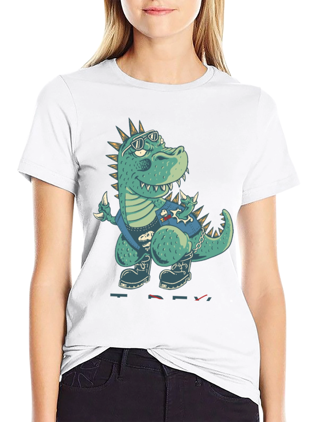 Cool Dinosaur Graphic Print T-Shirt