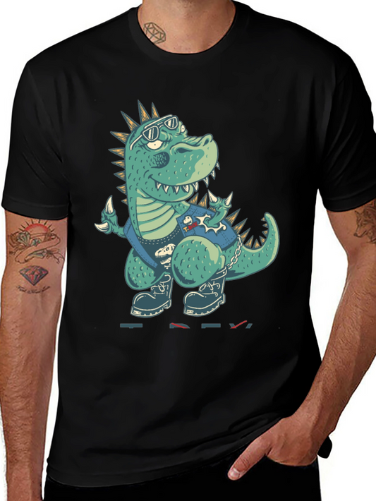 Cool Dinosaur Graphic Print T-Shirt