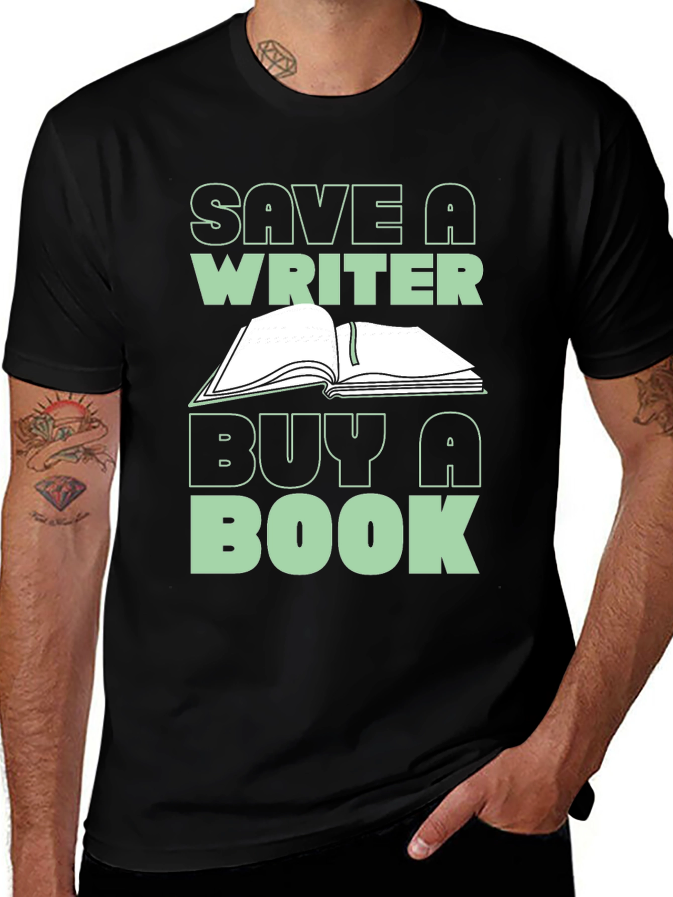 Save a Writer Buy a Book Graphic Tee
