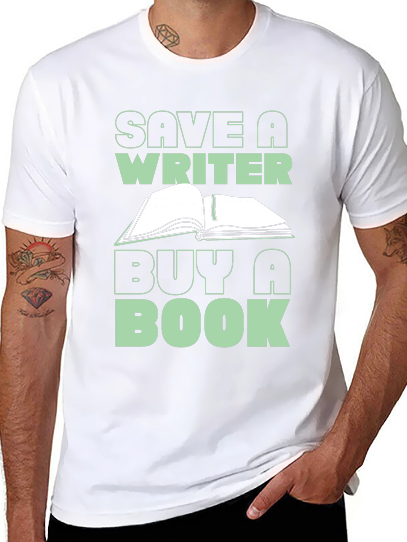 Save a Writer Buy a Book Graphic Tee