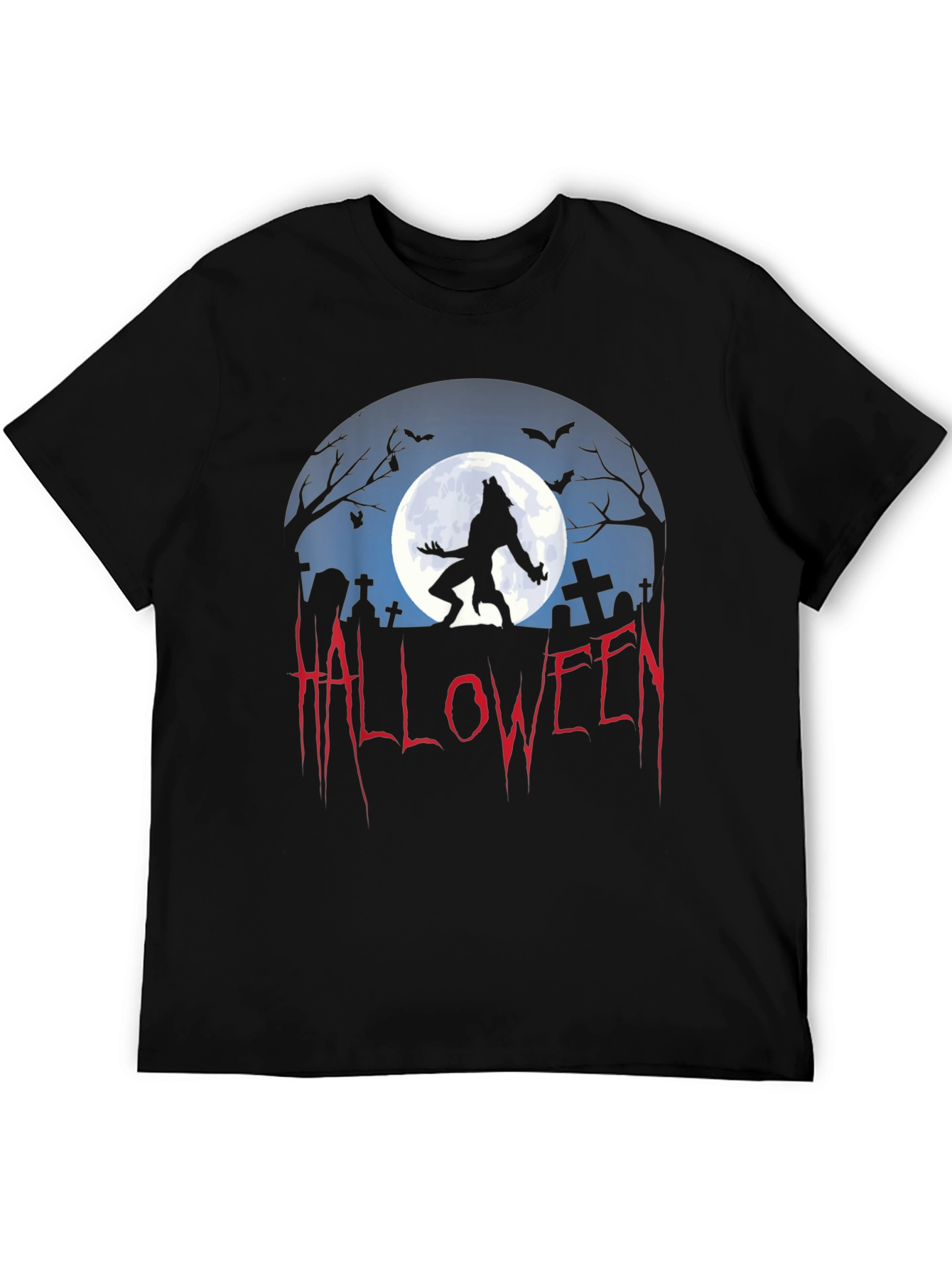 Halloween Werewolf Graphic Tee - Spooky Season Shirt