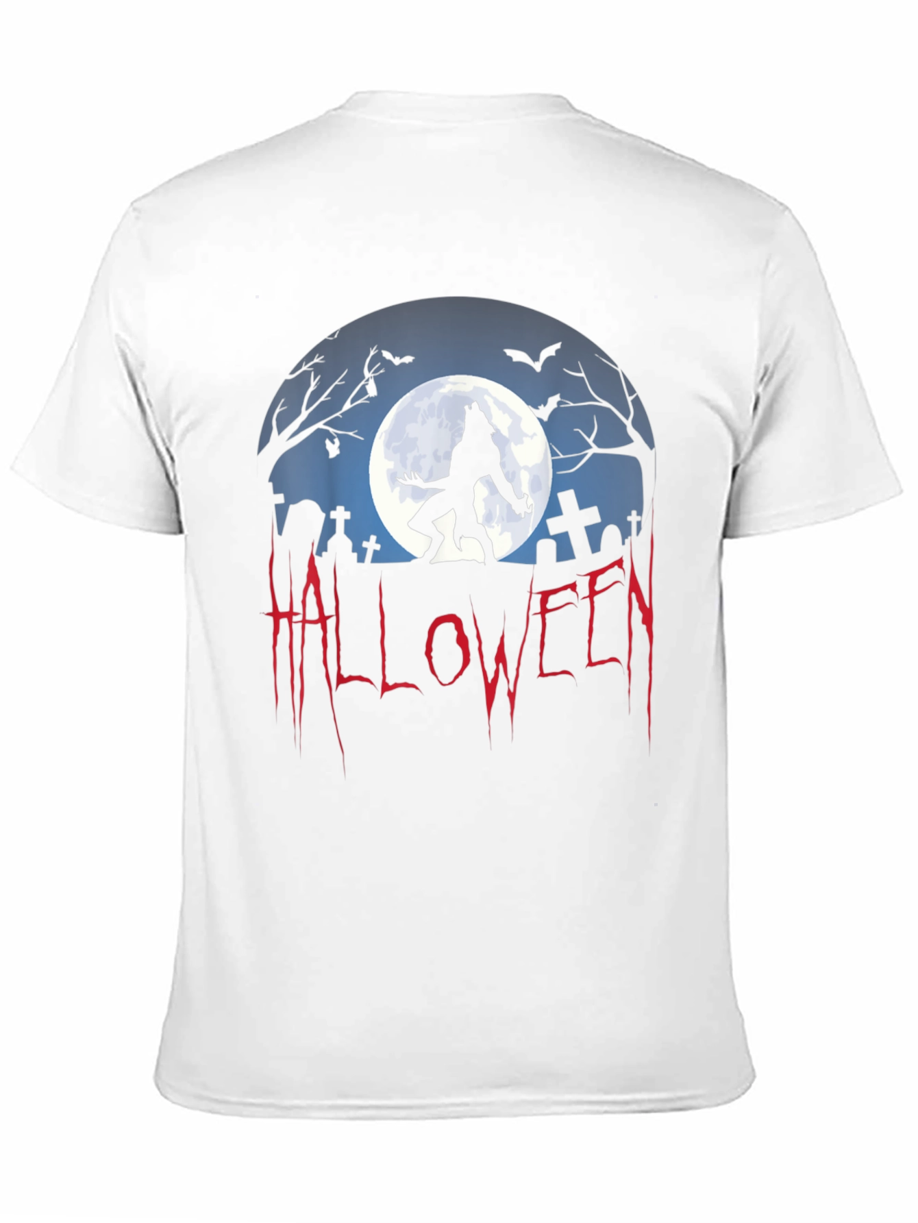 Halloween Werewolf Graphic Tee - Spooky Season Shirt