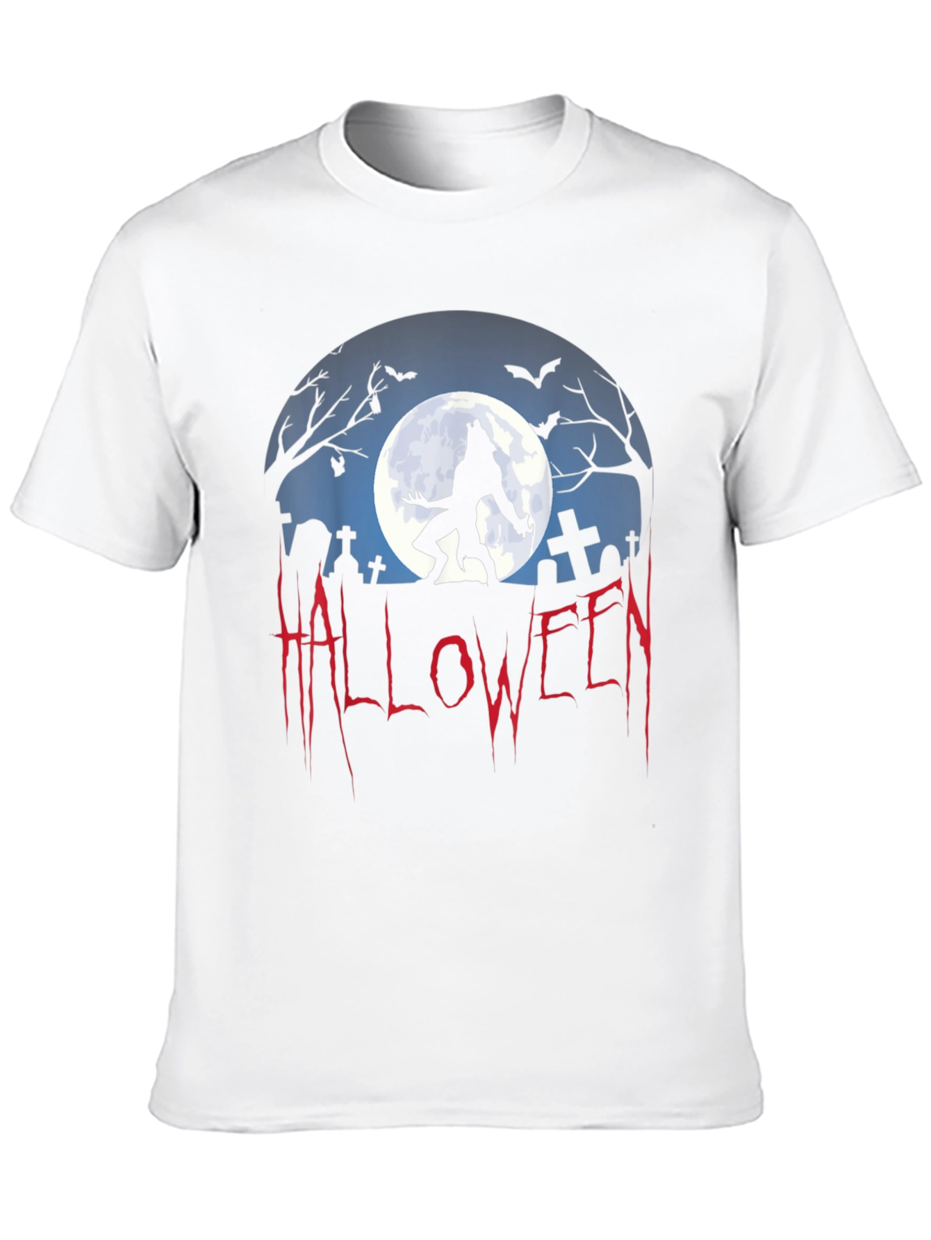 Halloween Werewolf Graphic Tee - Spooky Season Shirt