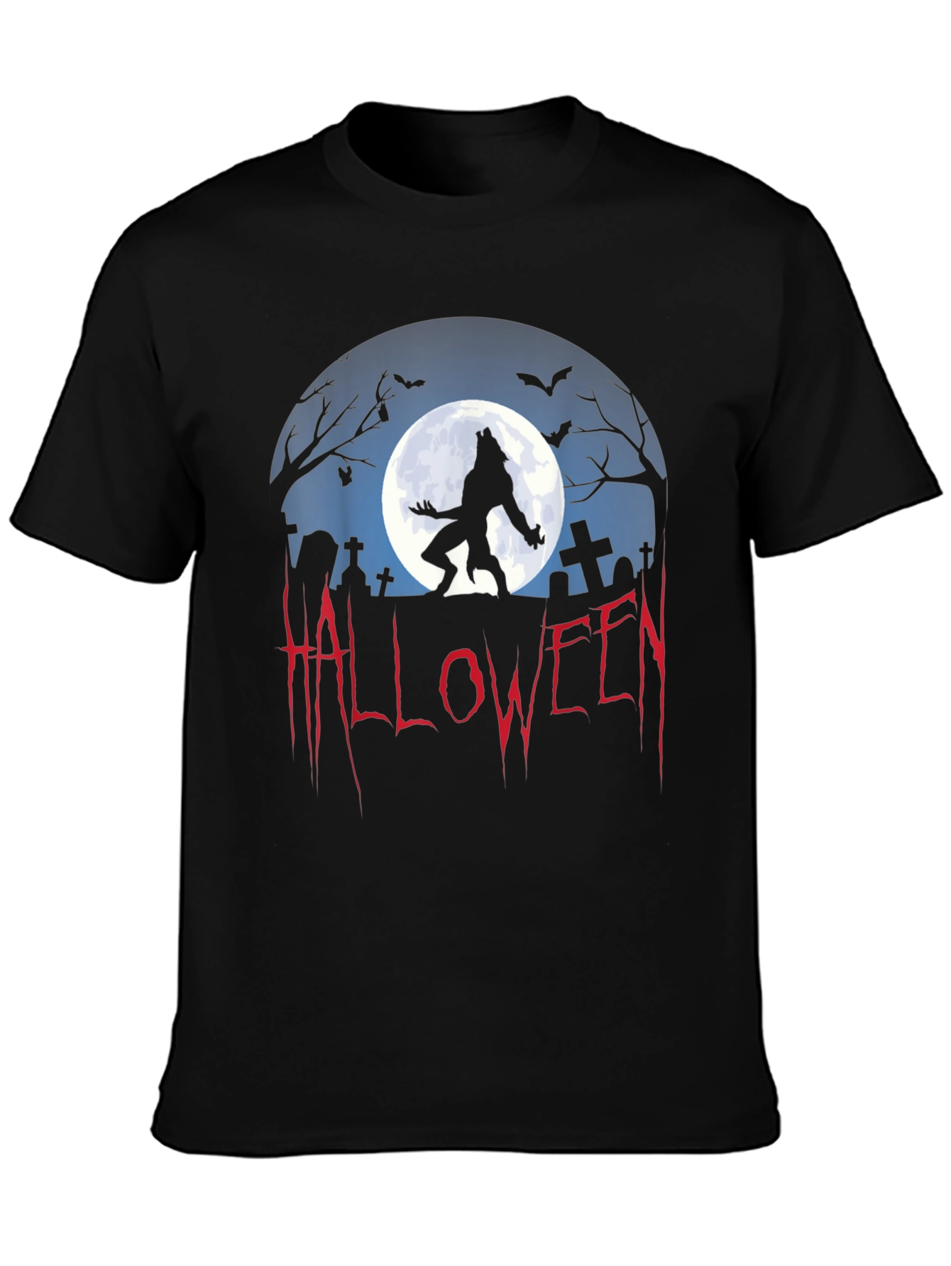 Halloween Werewolf Graphic Tee - Spooky Season Shirt