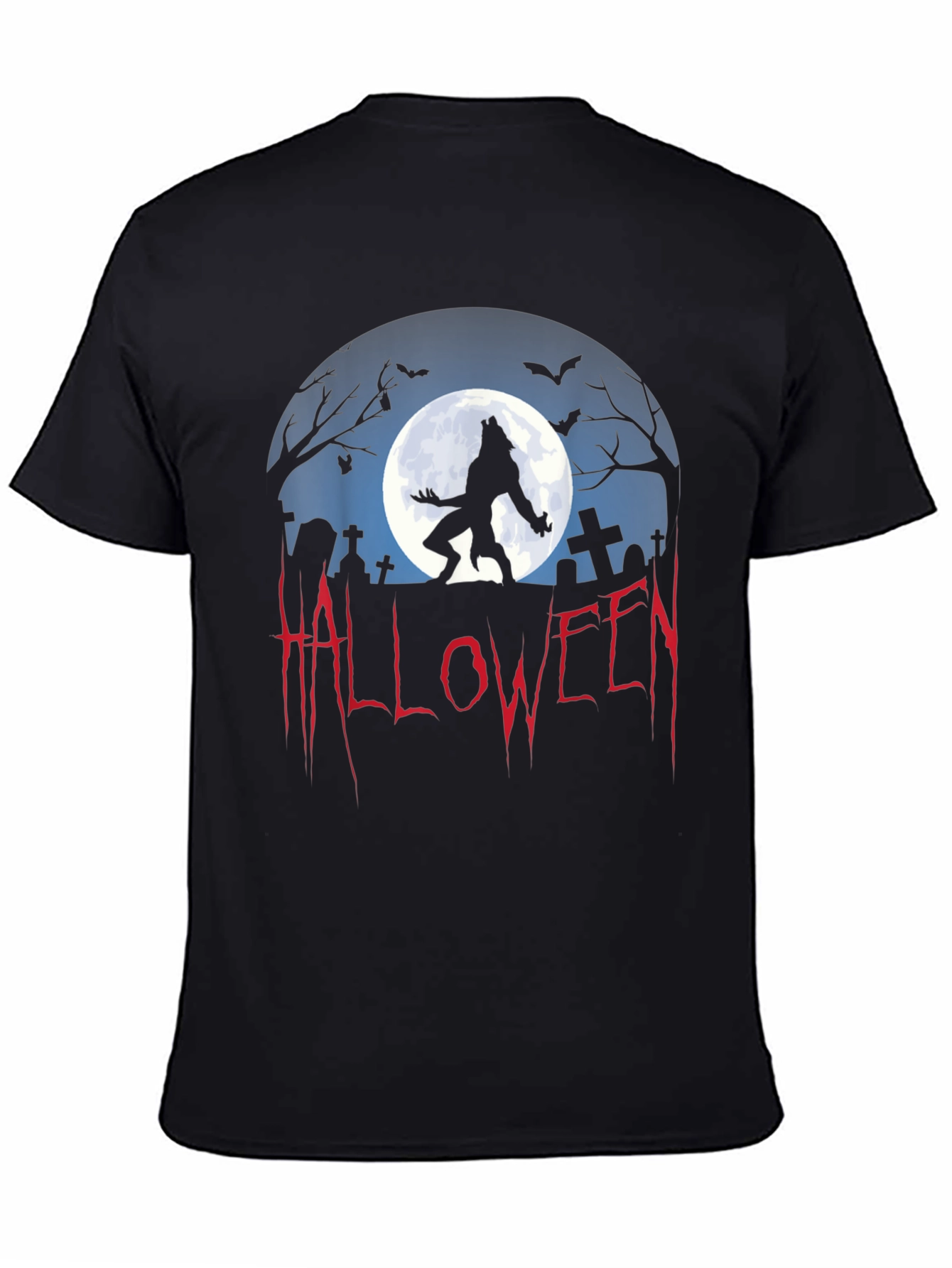 Halloween Werewolf Graphic Tee - Spooky Season Shirt