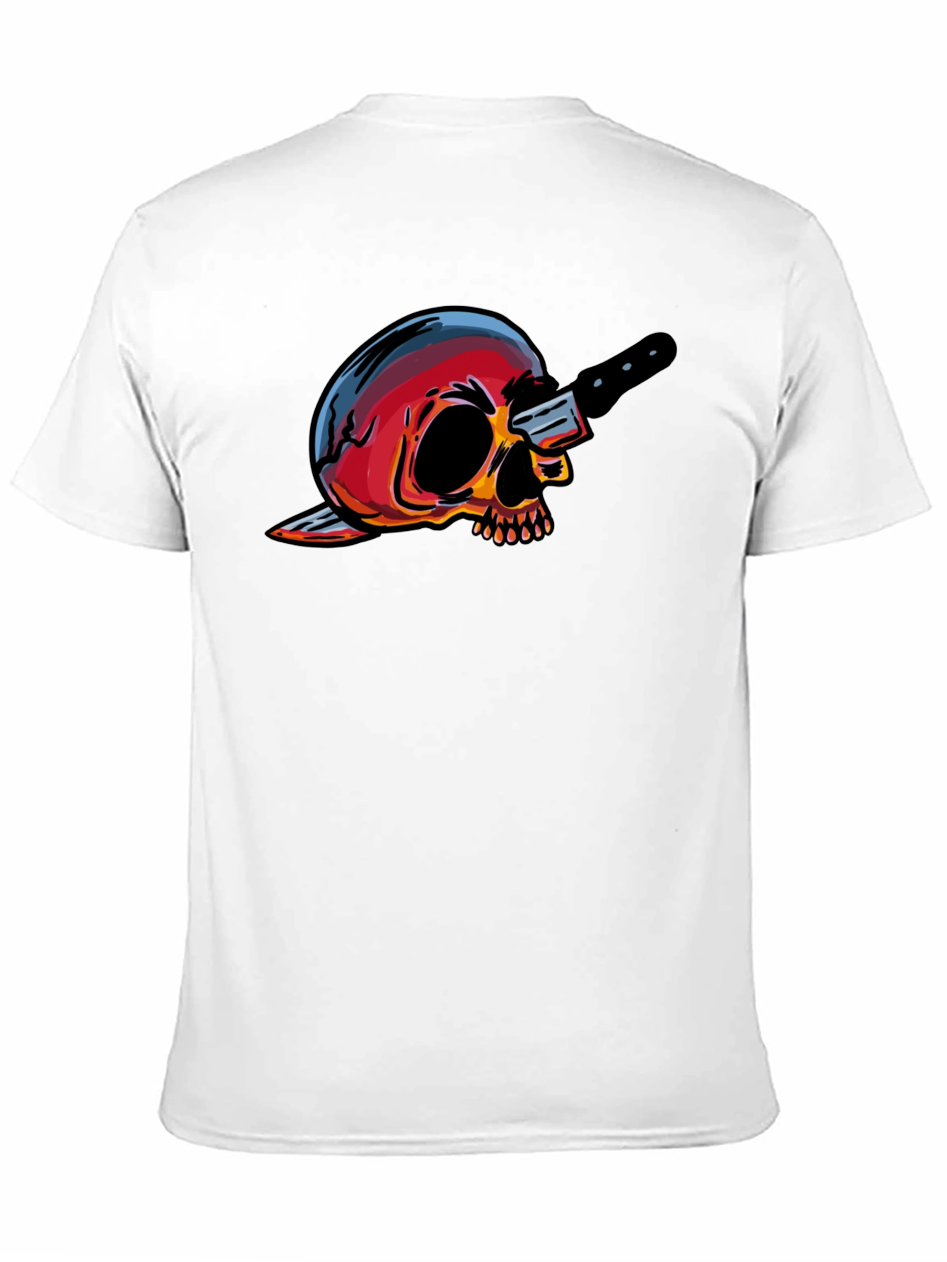 Skull & Knife Graphic Tee - Edgy Cool
