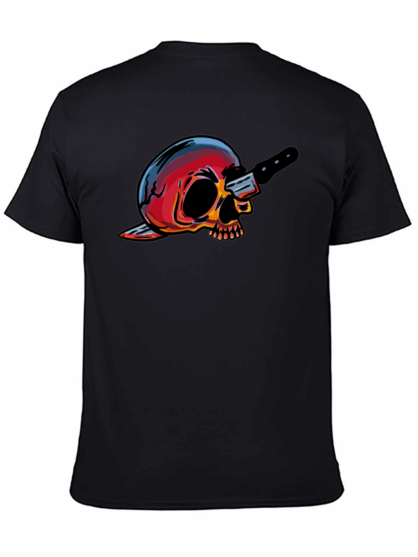 Skull & Knife Graphic Tee - Edgy Cool