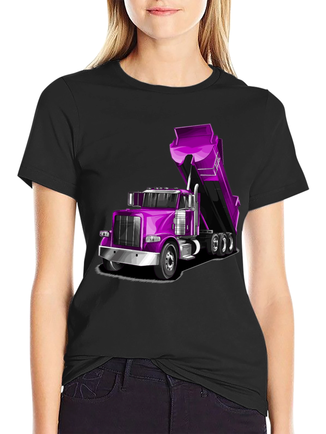 Purple Dump Truck Graphic Tee