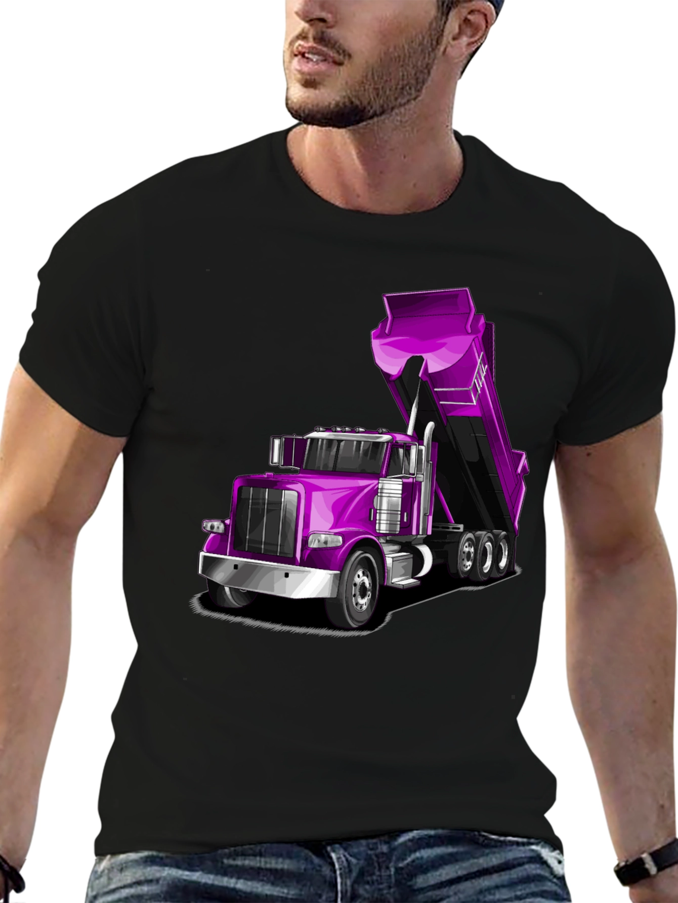 Purple Dump Truck Graphic Tee