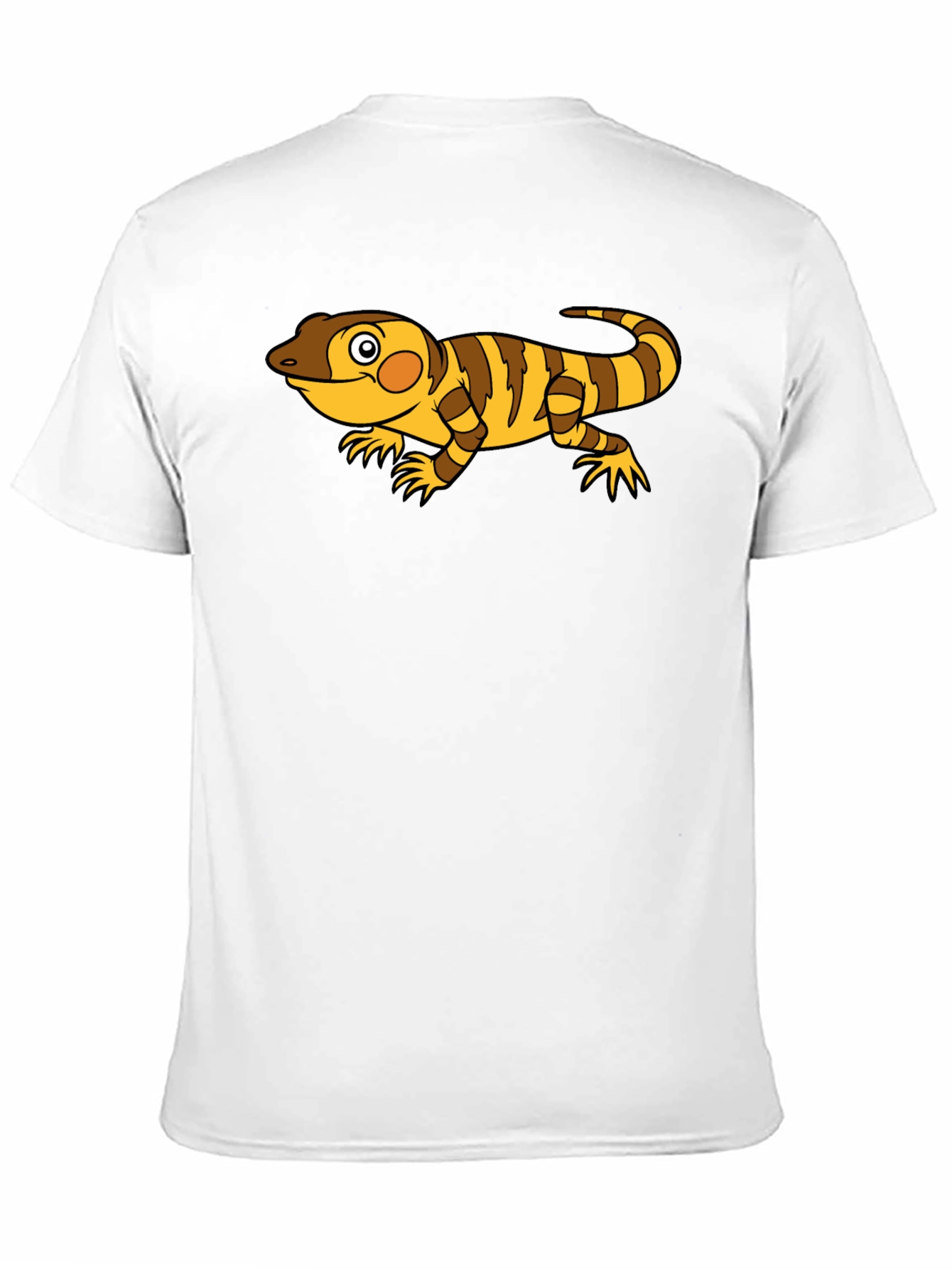 Black T-Shirt with Cartoon Lizard Design