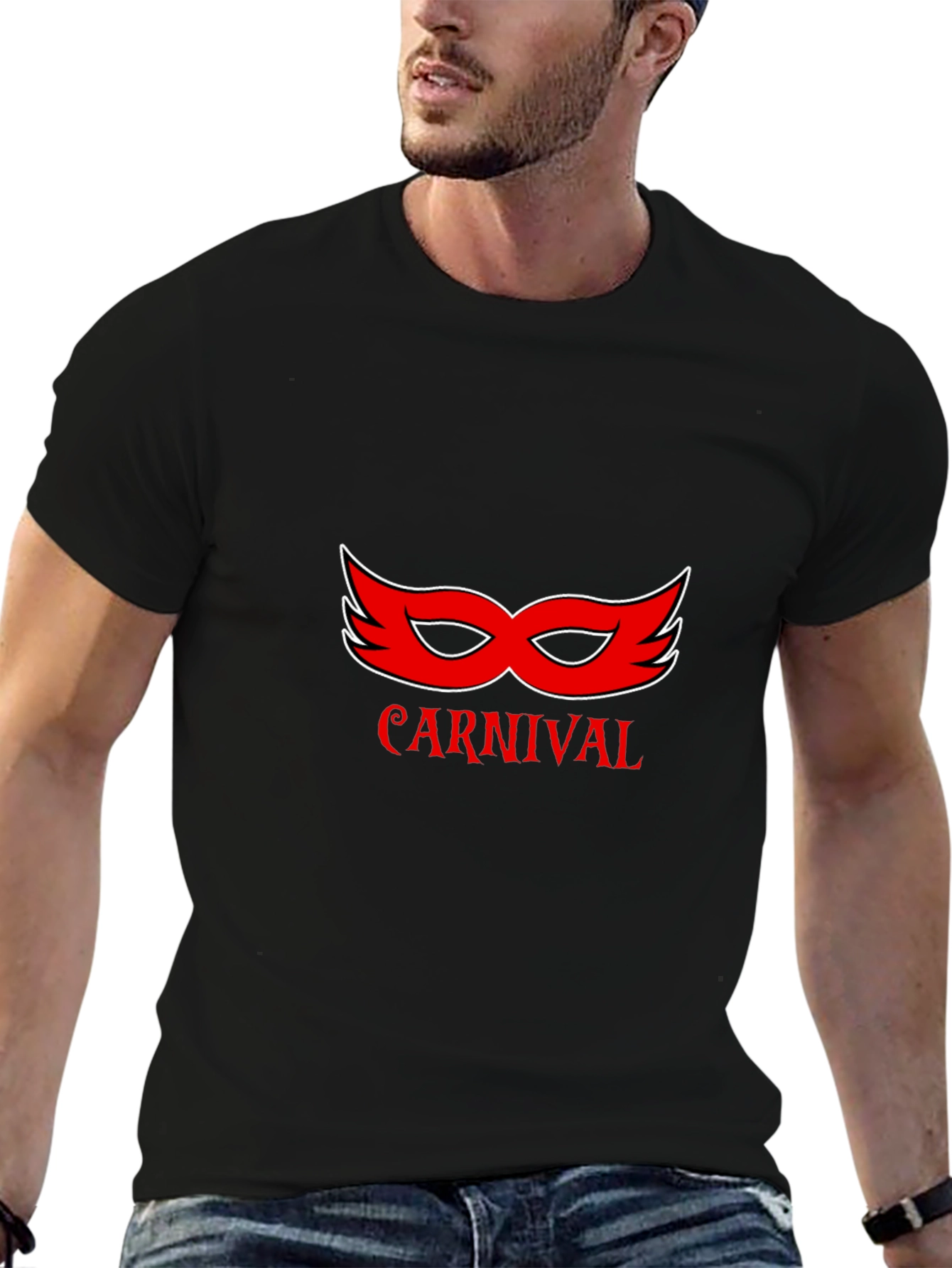 Carnival Mask T-Shirt - Stylish Graphic Tee