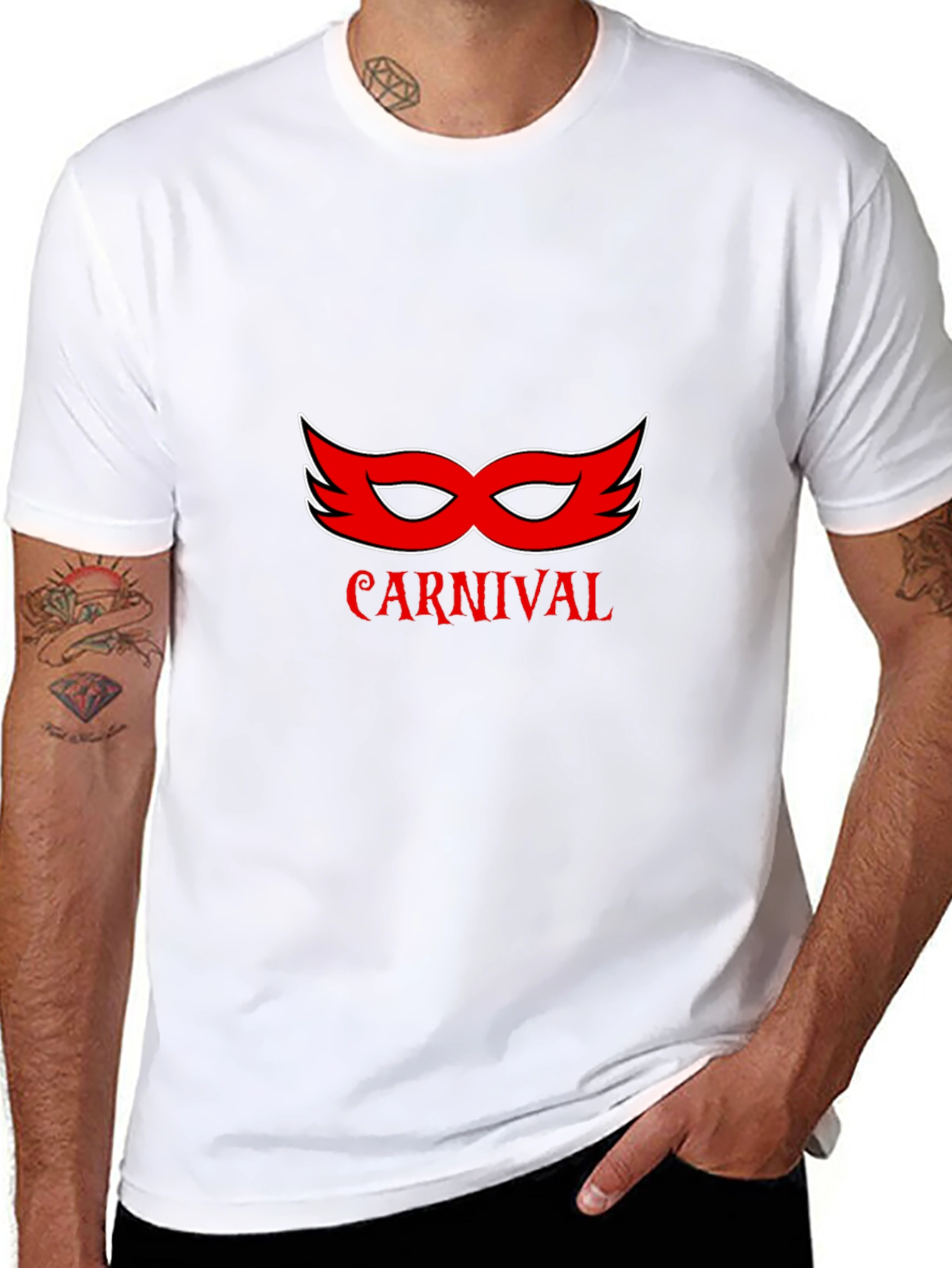 Carnival Mask T-Shirt - Stylish Graphic Tee