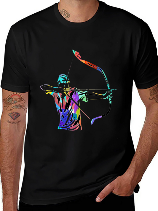 Colorful Archer Graphic Tee - Modern Style