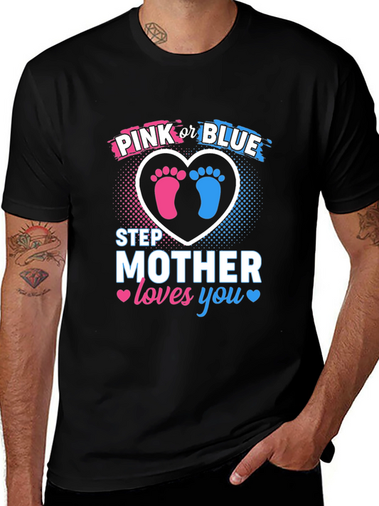 Pink or Blue Step Mother Gender Reveal Shirt