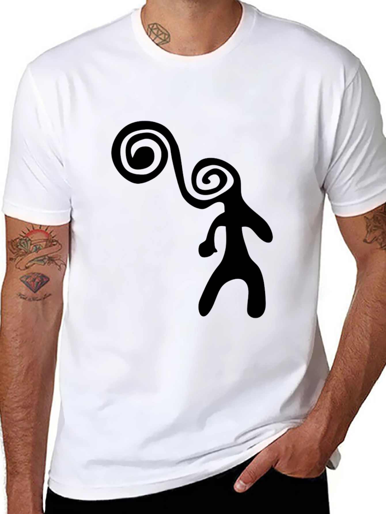 Abstract Black Graphic Tee