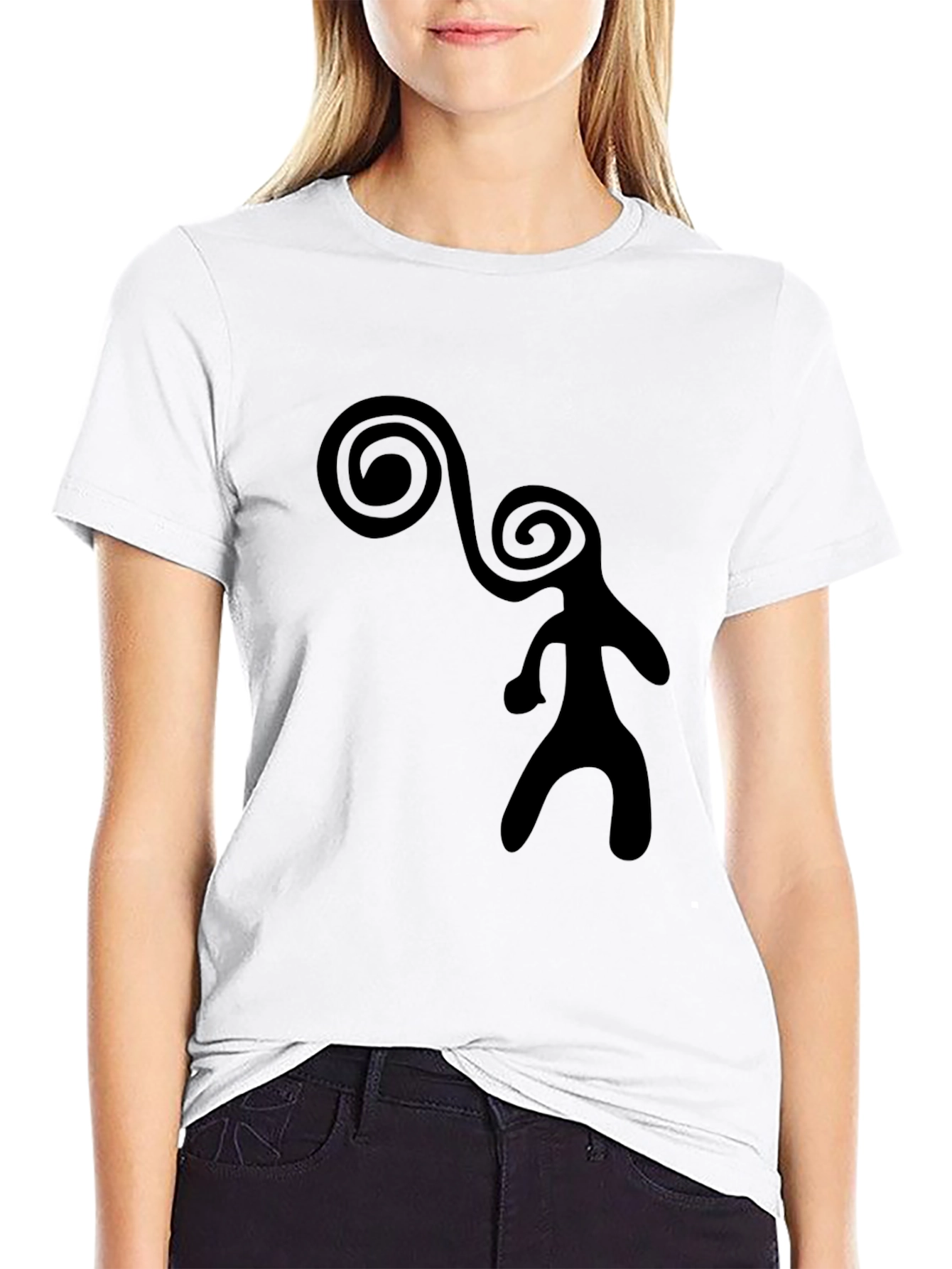 Abstract Black Graphic Tee