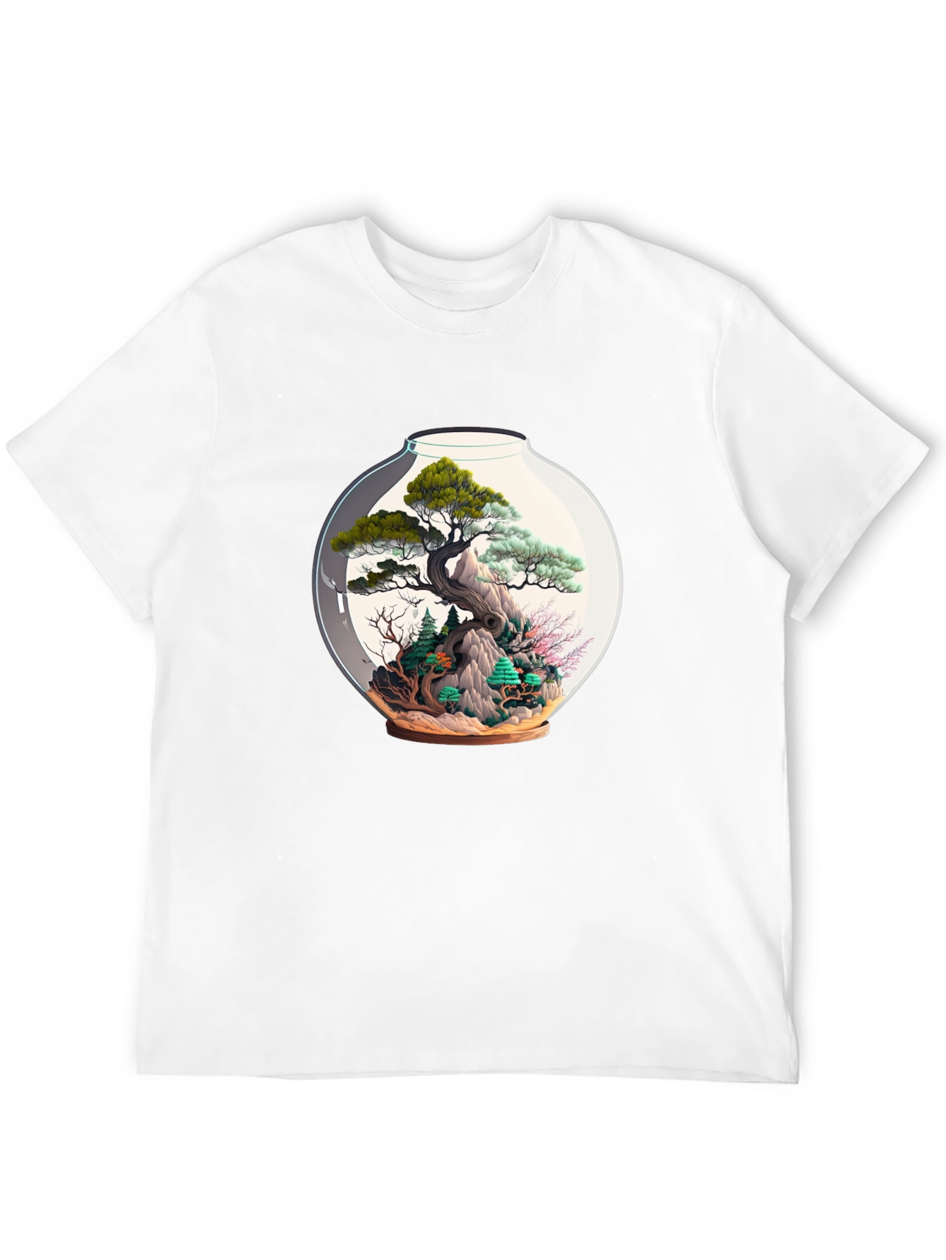 Terrarium Bonsai Tree Black T-Shirt