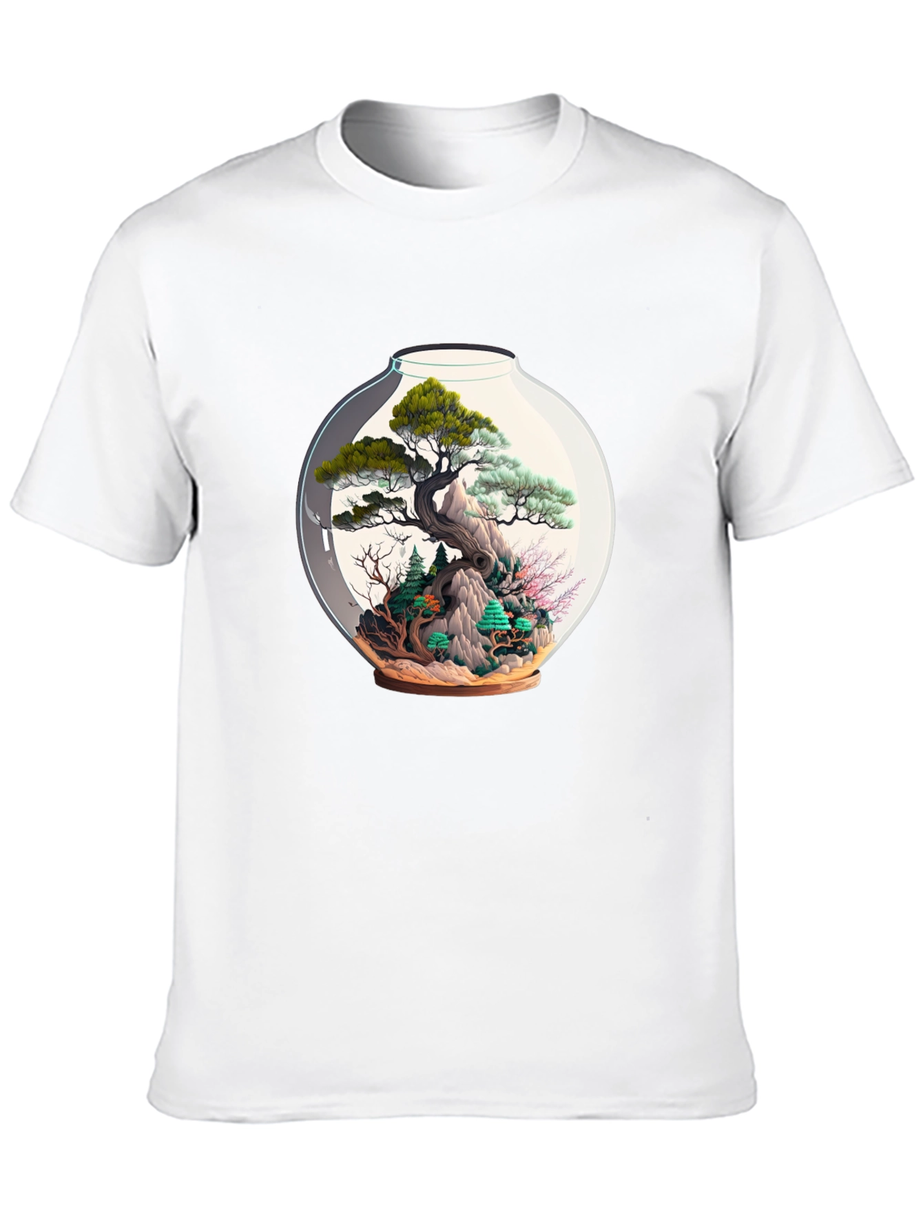 Terrarium Bonsai Tree Black T-Shirt