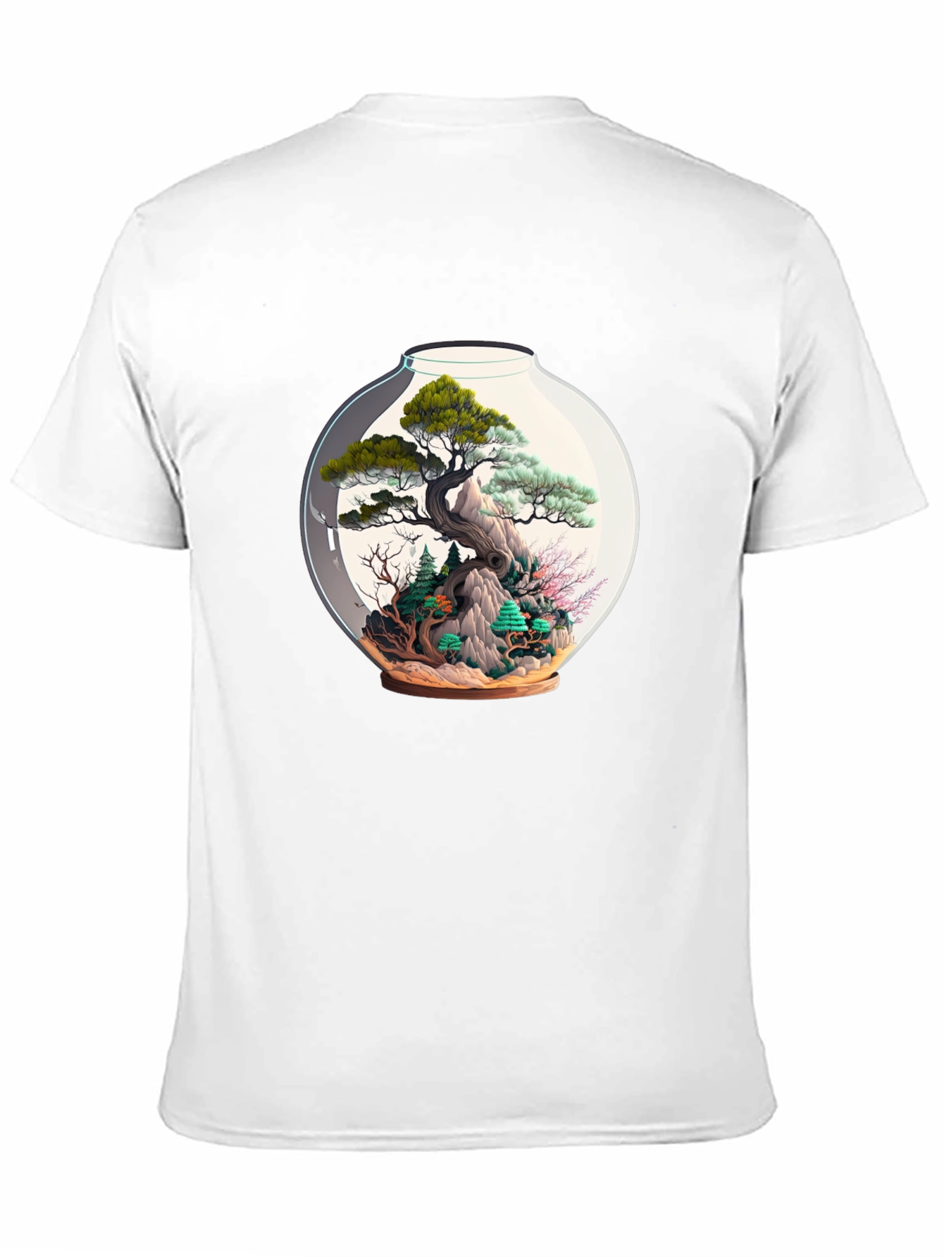 Terrarium Bonsai Tree Black T-Shirt