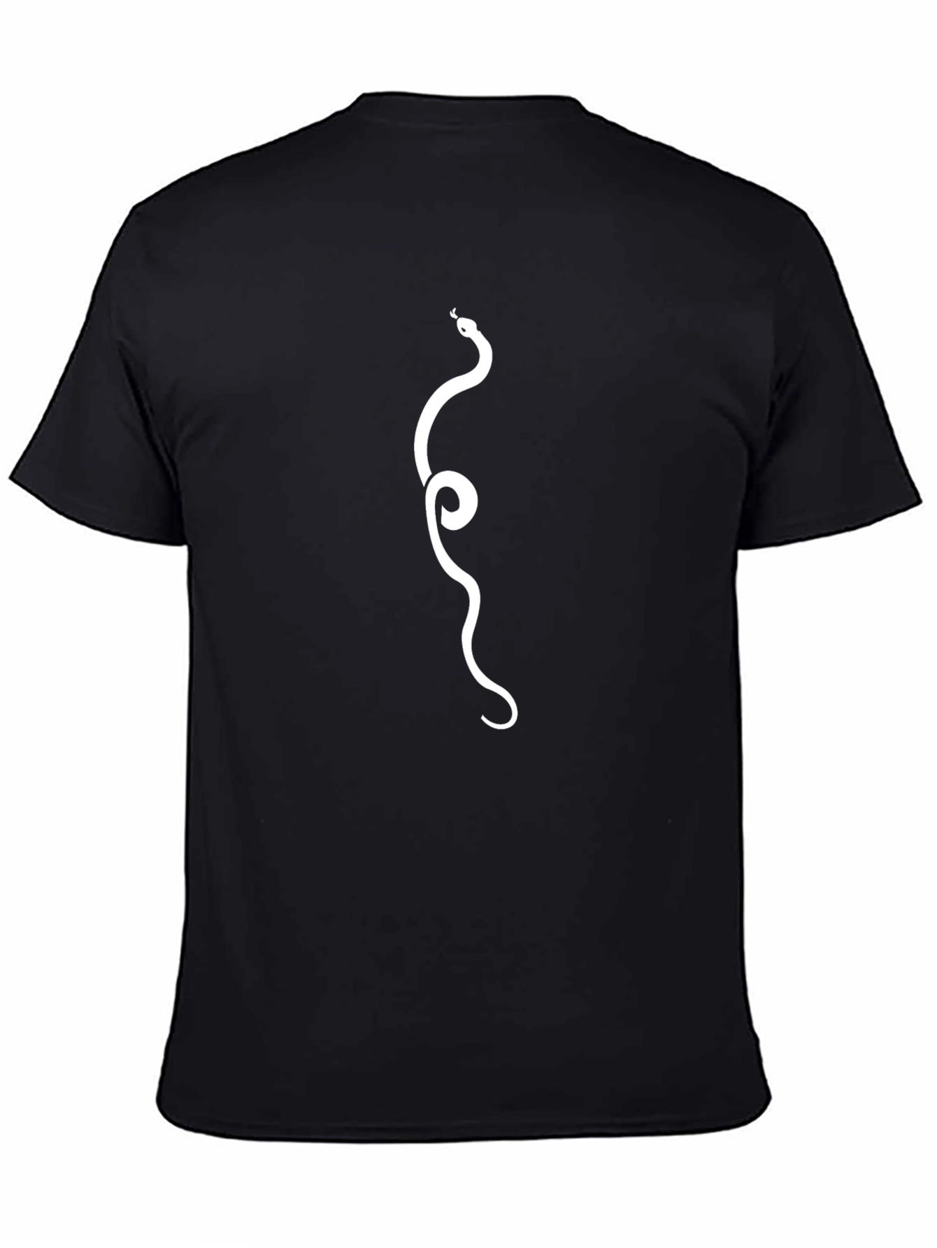 Snake Graphic Tee - Stylish Mens Black T-Shirt