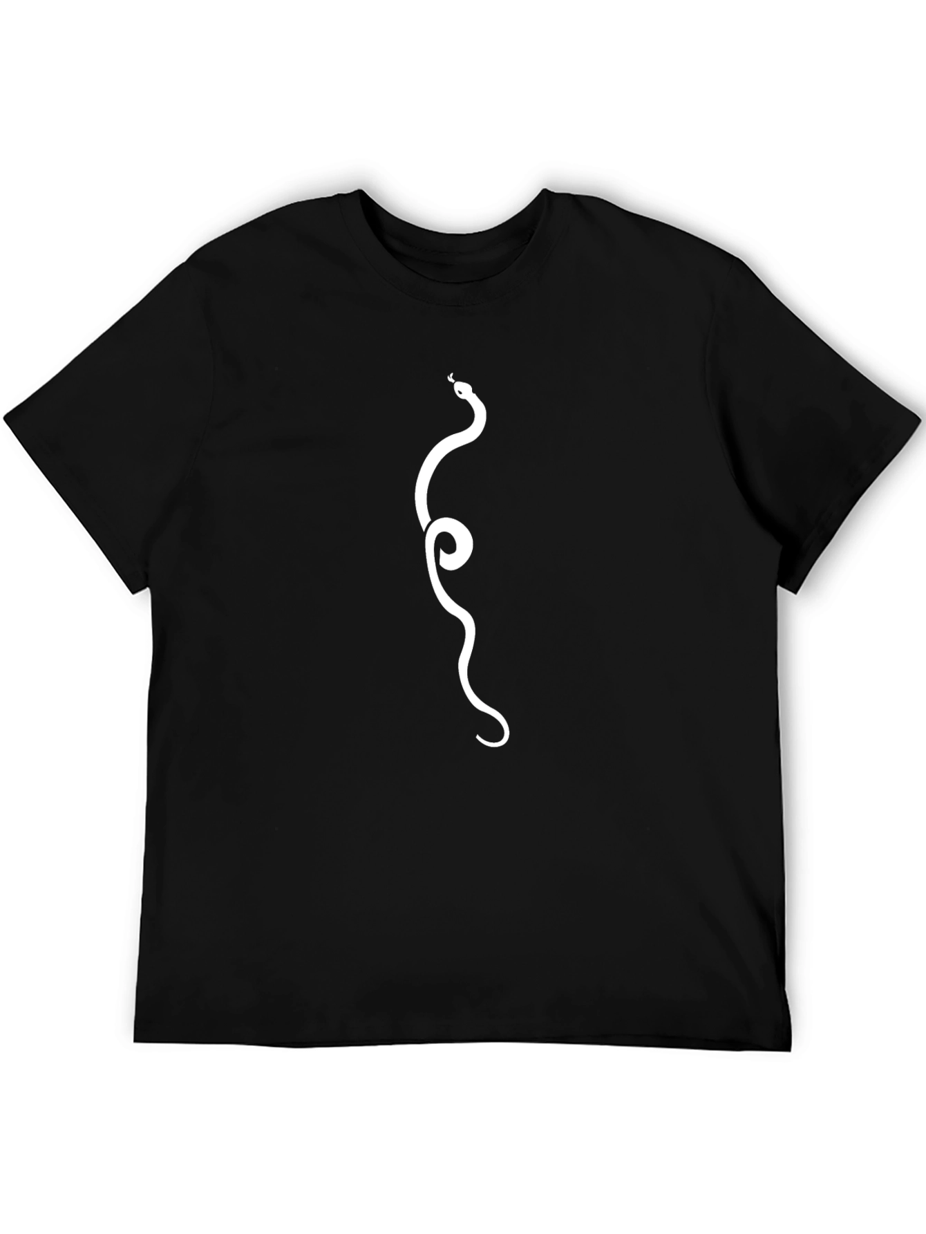 Snake Graphic Tee - Stylish Mens Black T-Shirt