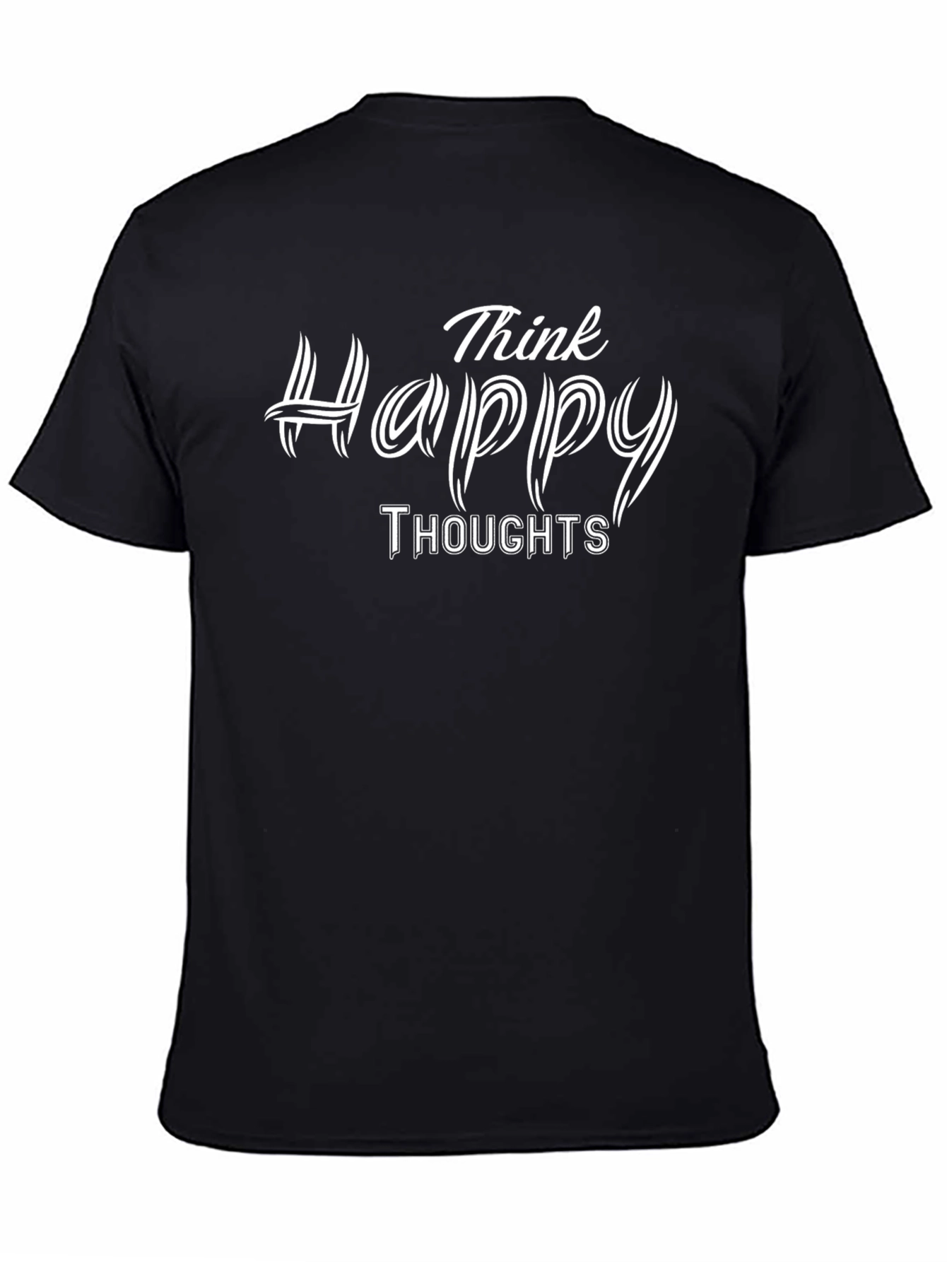 Think Happy Thoughts Graphic Tee - Black