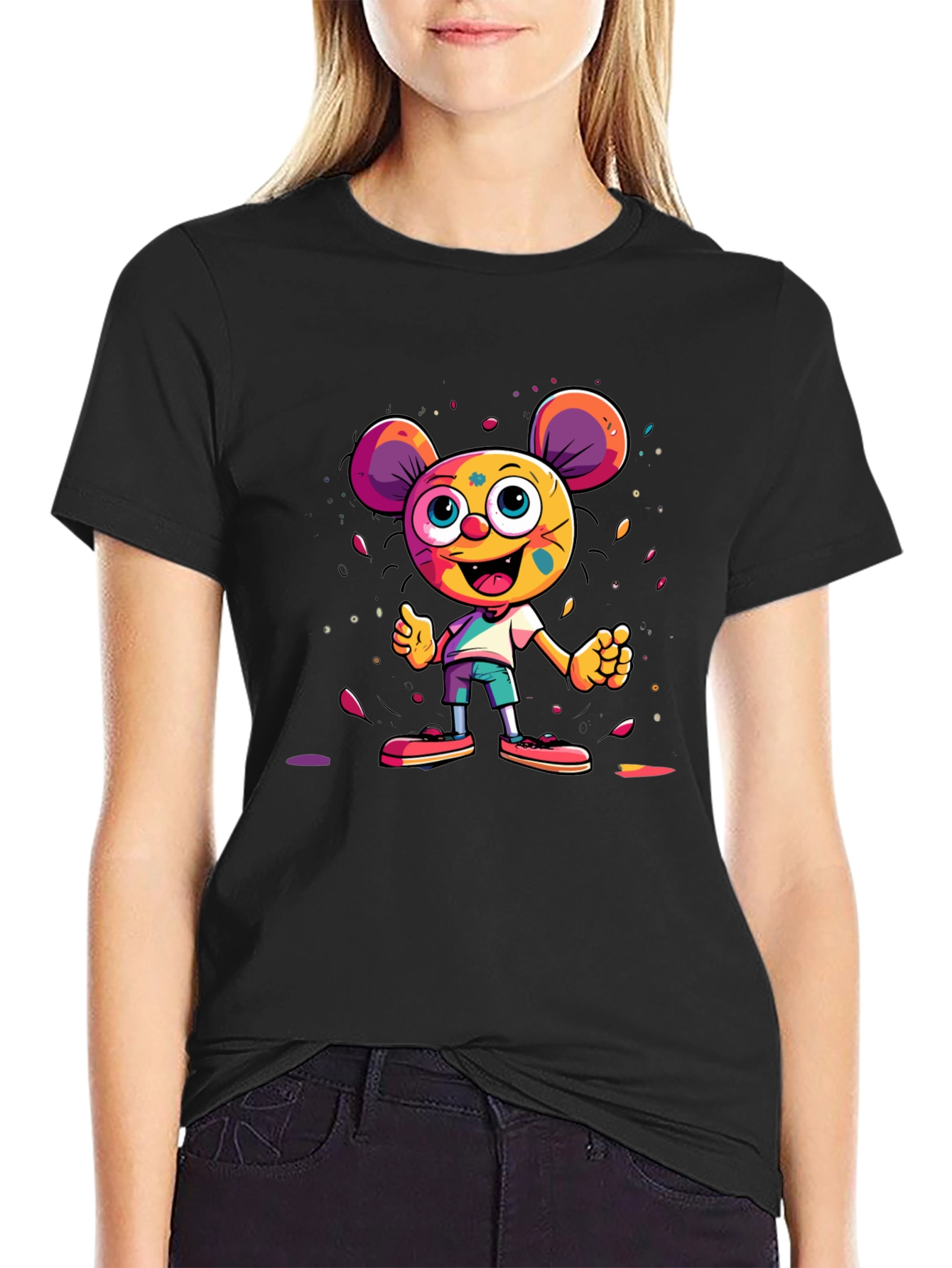Cartoon Character Graphic Tee - Unisex
