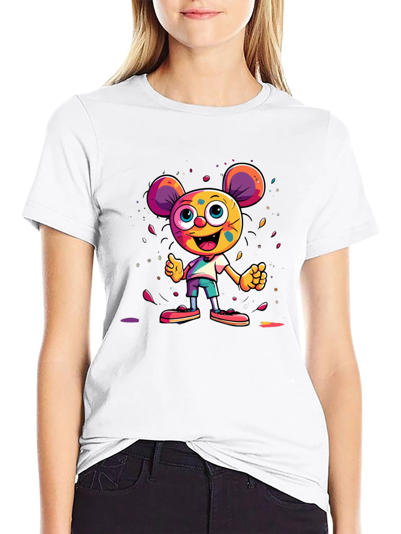 Cartoon Character Graphic Tee - Unisex