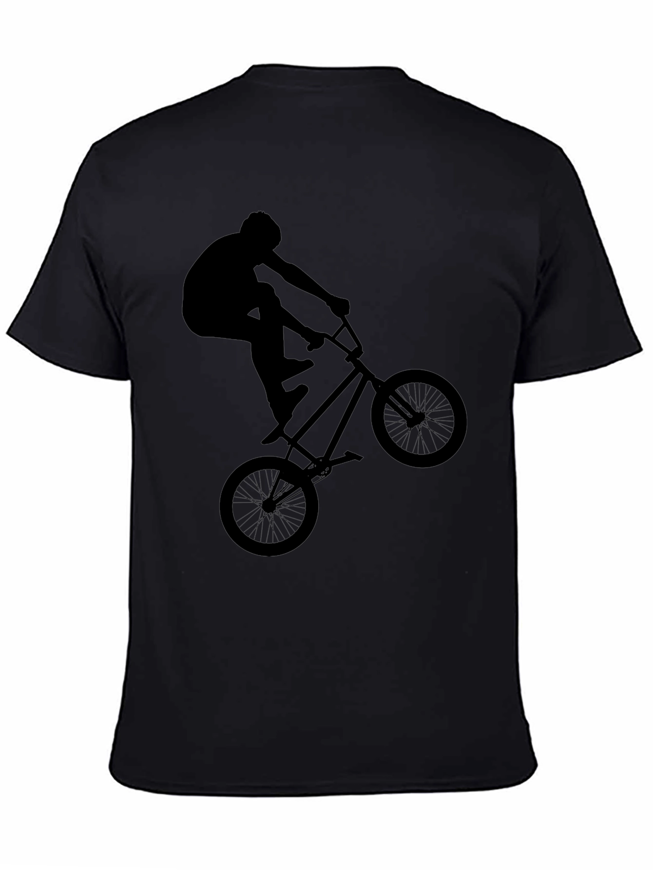 BMX Rider Graphic Tee - Black Casual Shirt