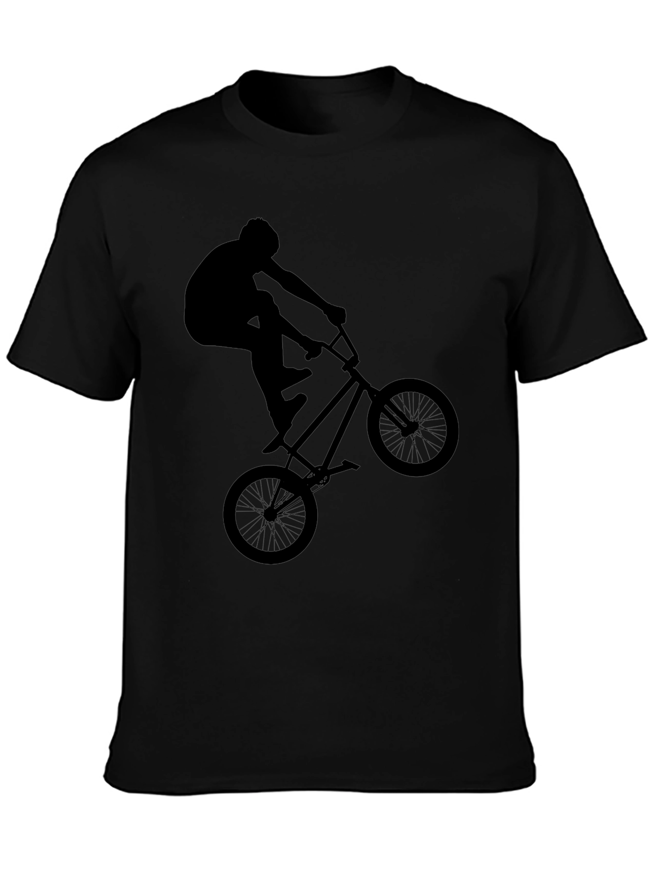BMX Rider Graphic Tee - Black Casual Shirt