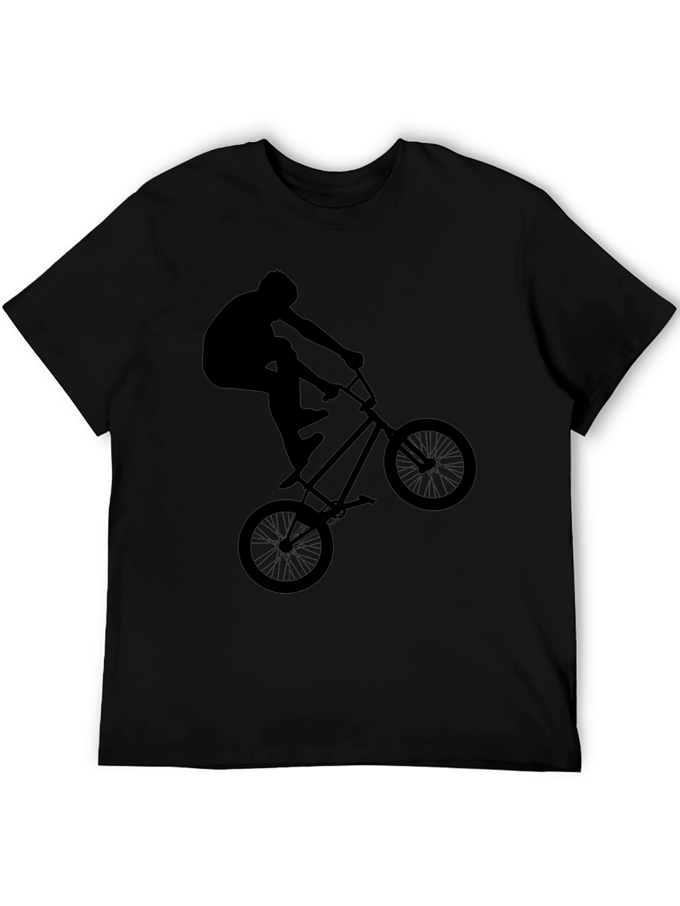 BMX Rider Graphic Tee - Black Casual Shirt