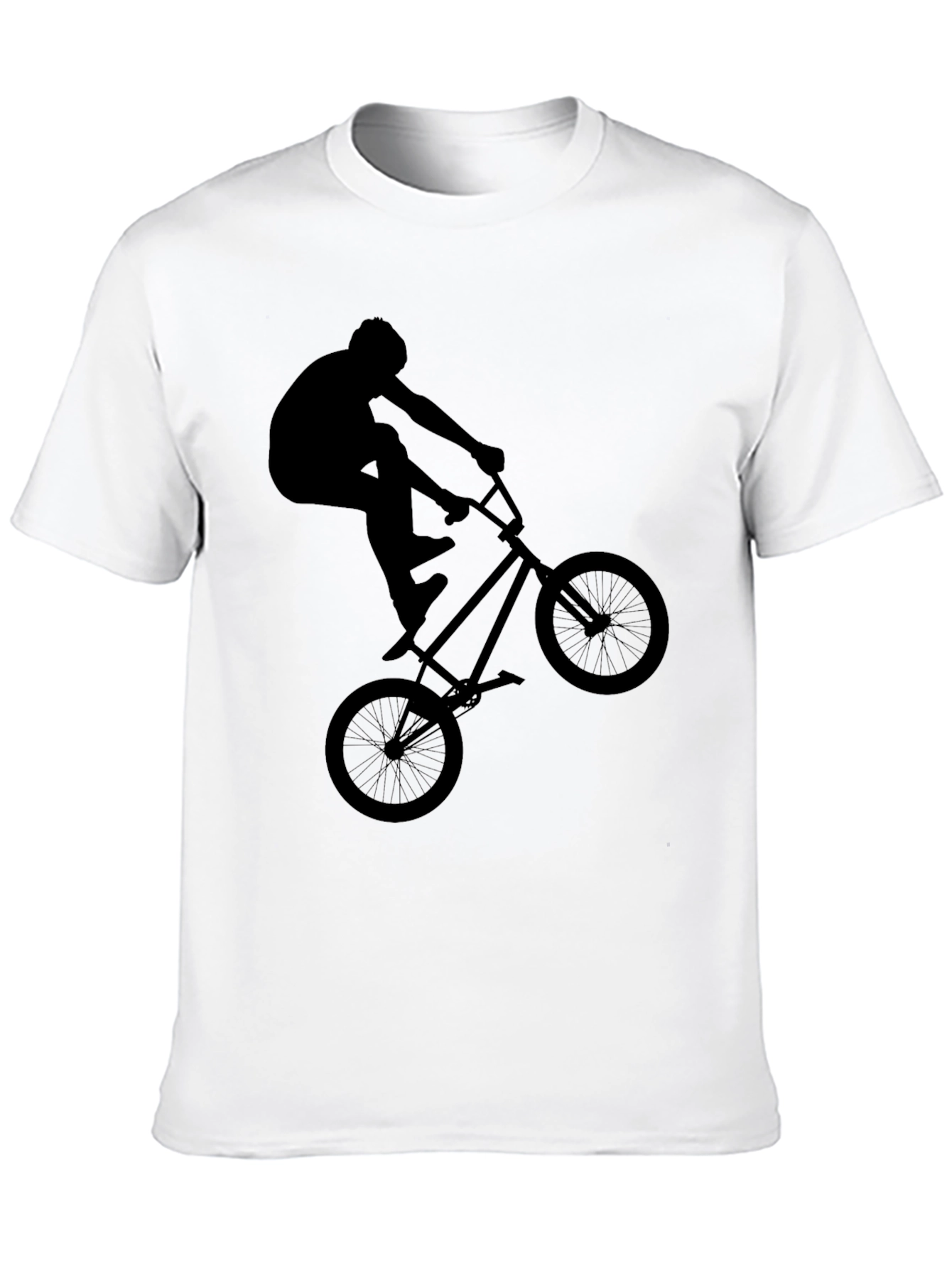 BMX Rider Graphic Tee - Black Casual Shirt