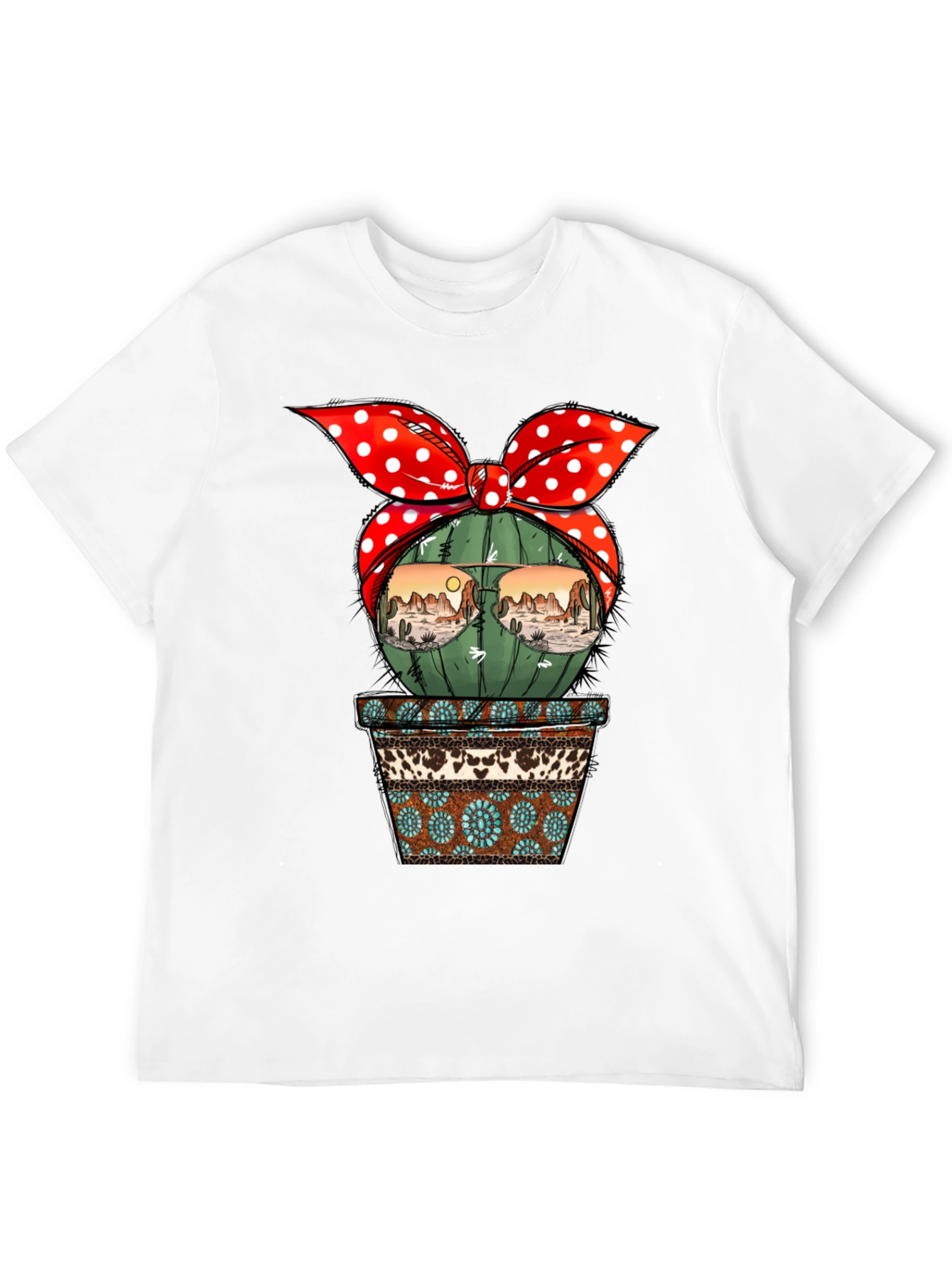 Cactus in Pot Graphic Tee - Western Style