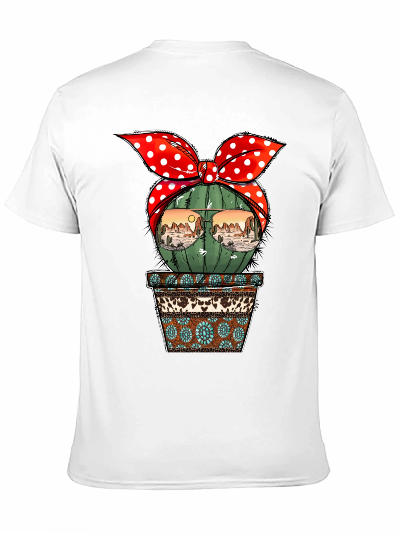 Cactus in Pot Graphic Tee - Western Style