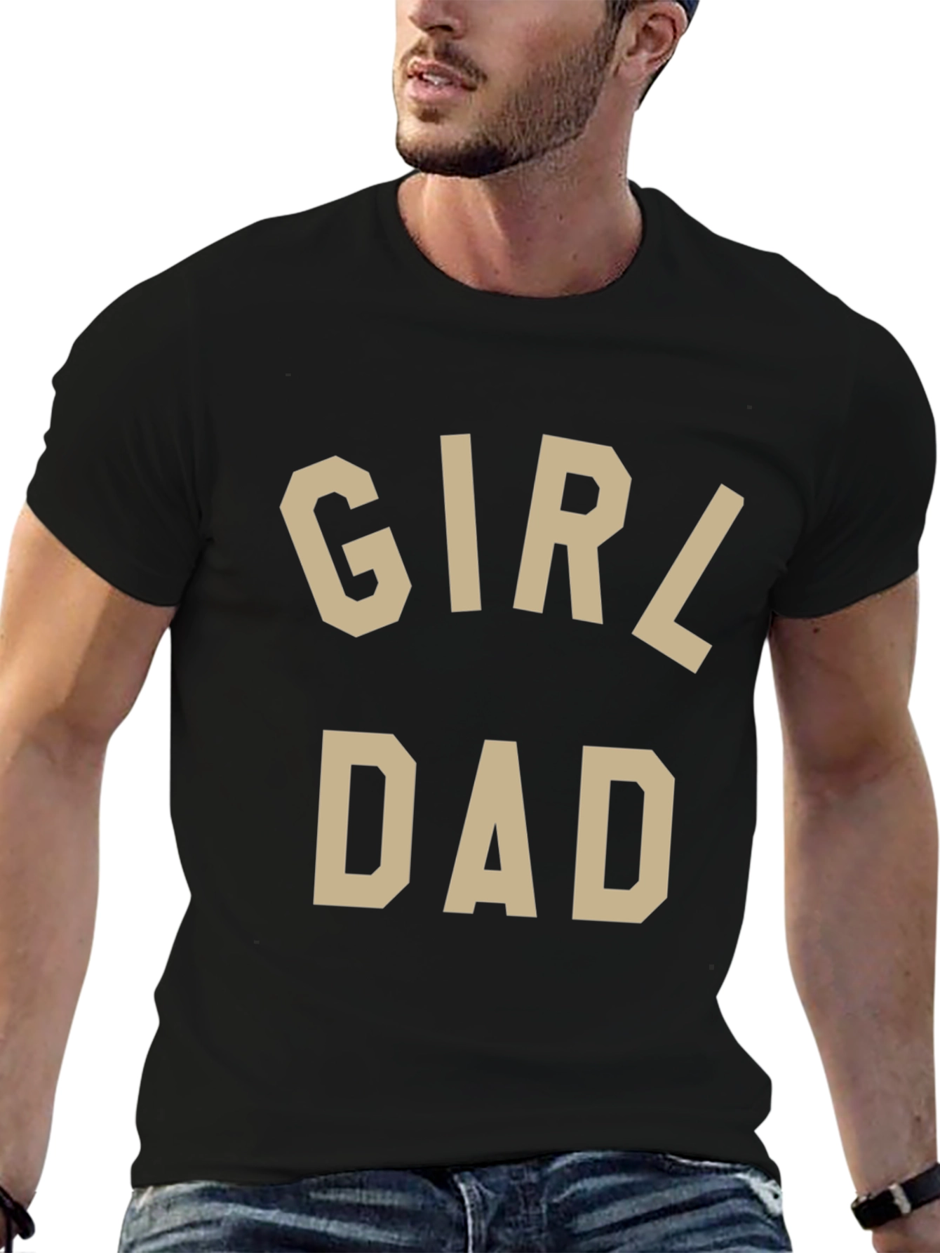 Girl Dad T-Shirt - Black Casual Tee