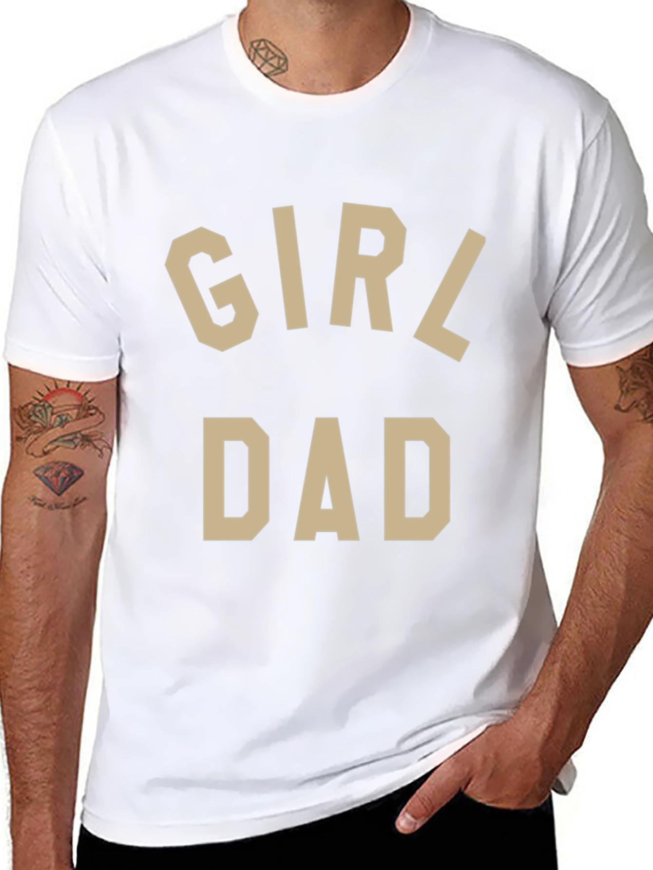 Girl Dad T-Shirt - Black Casual Tee