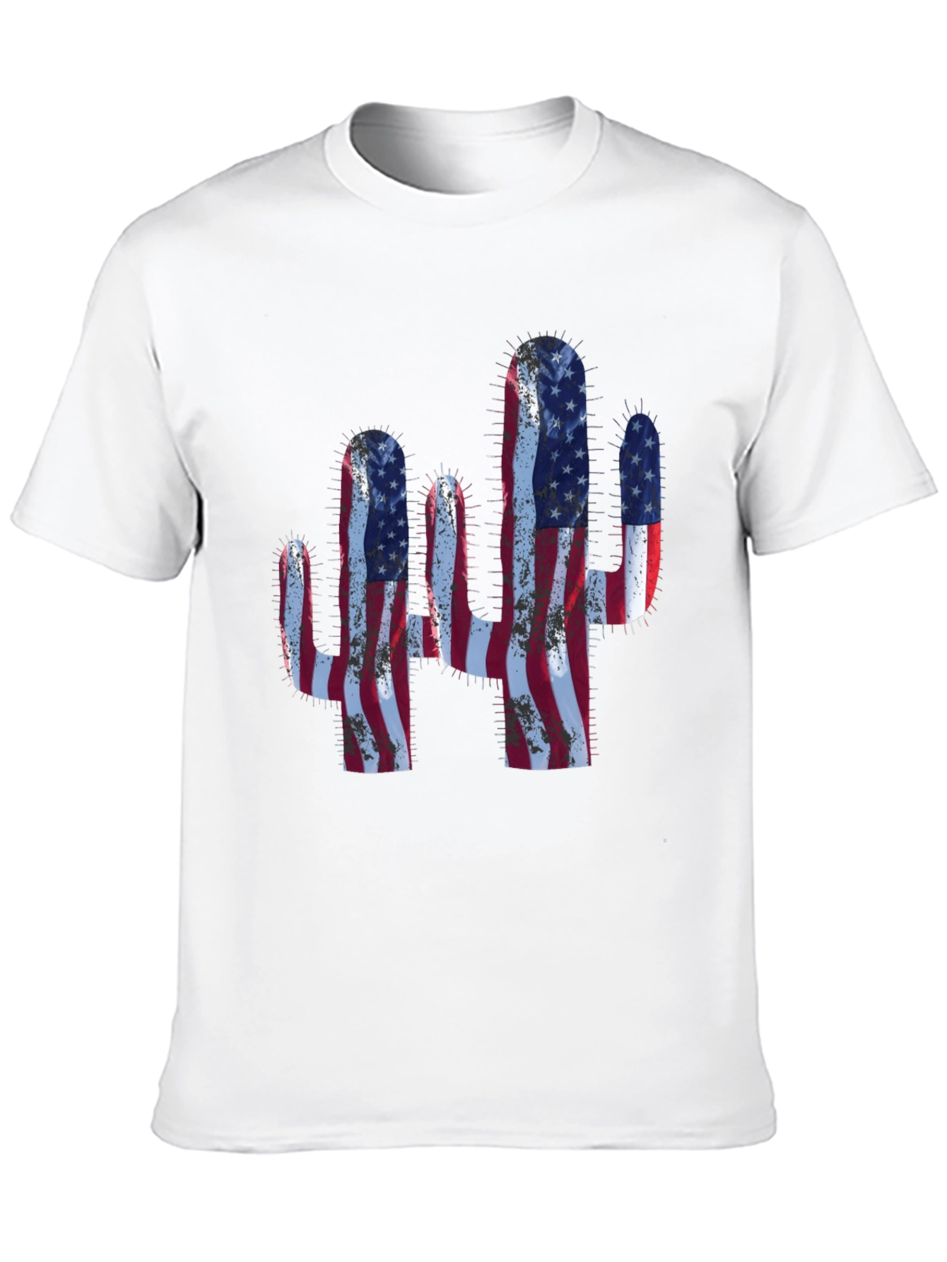 American Flag Cactus Graphic T-Shirt