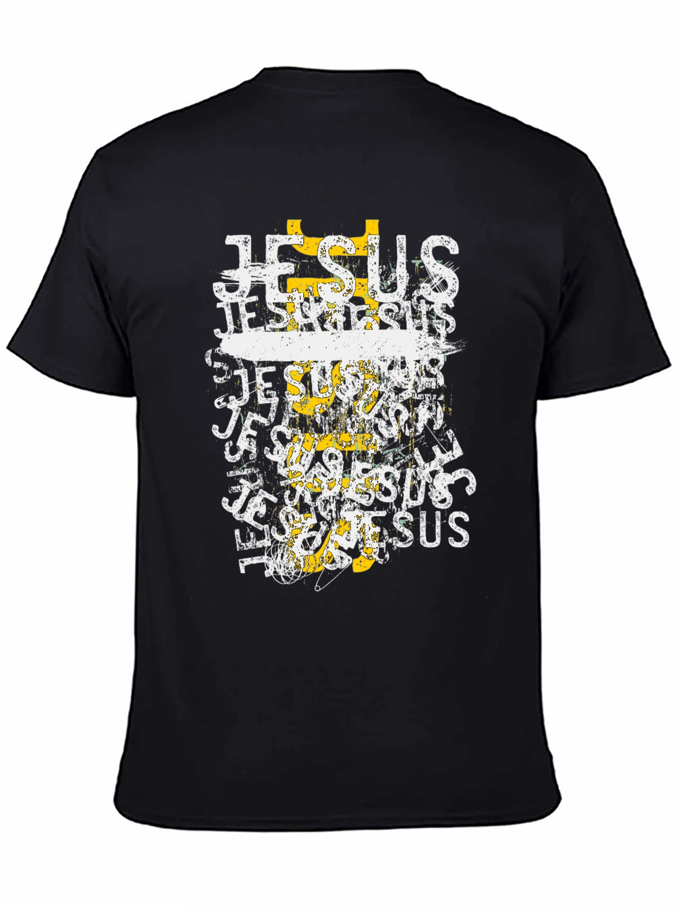 Jesus Graphic Print Crew Neck Tee