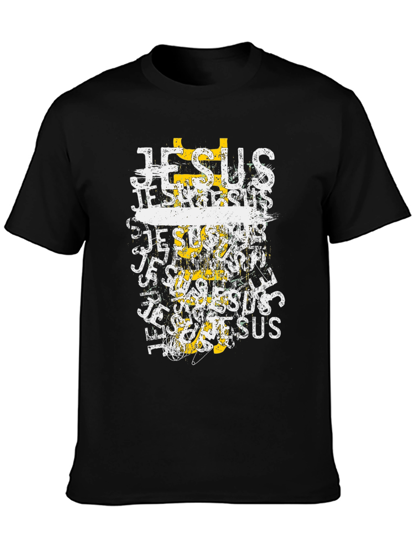 Jesus Graphic Print Crew Neck Tee