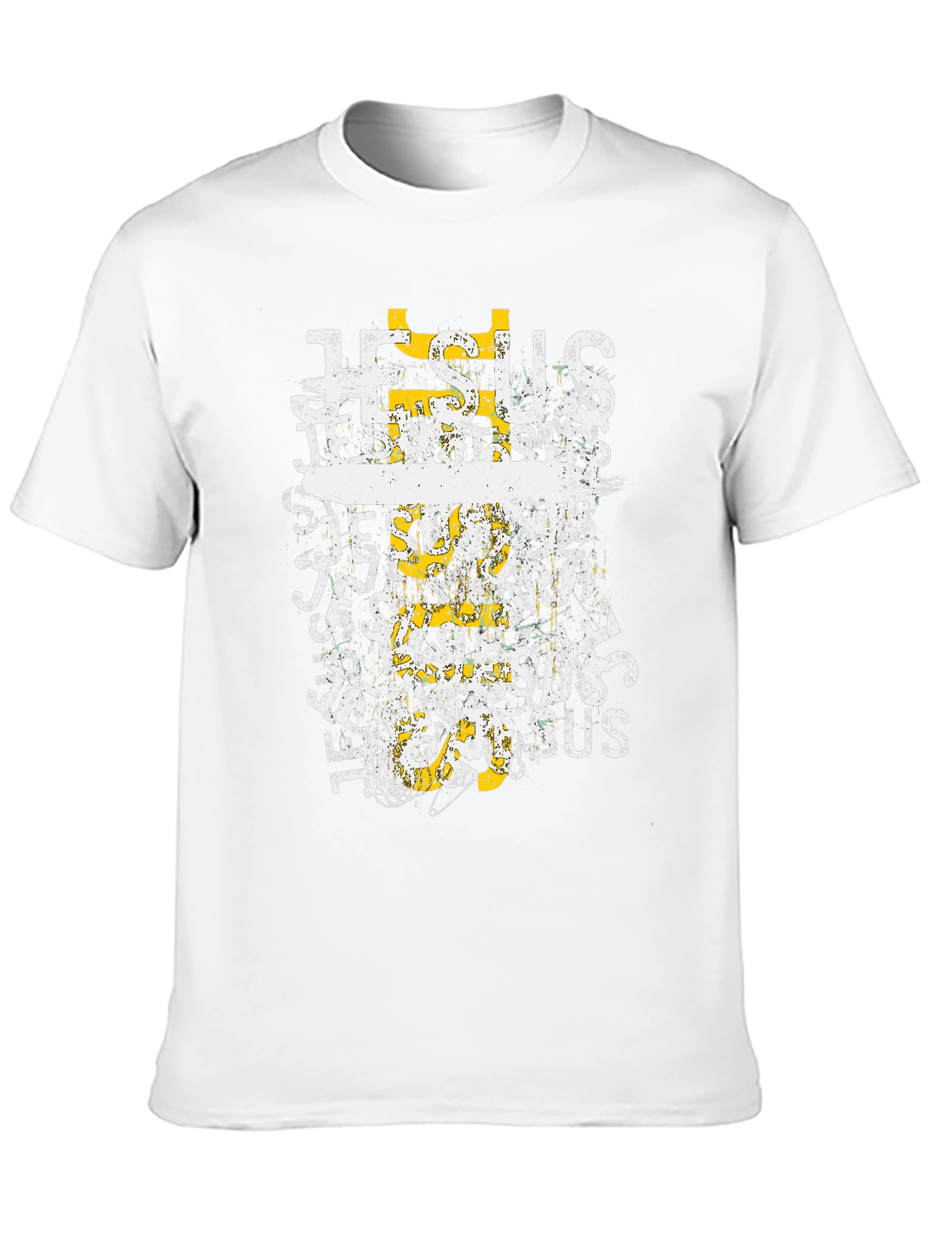 Jesus Graphic Print Crew Neck Tee