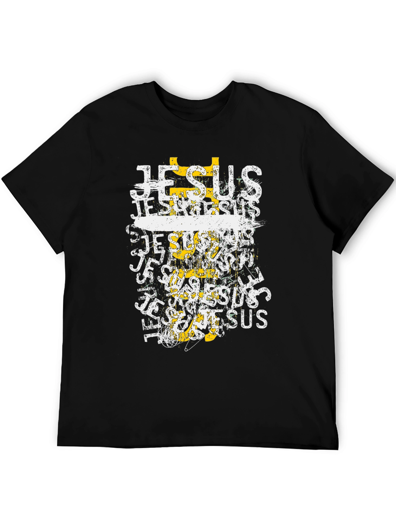 Jesus Graphic Print Crew Neck Tee