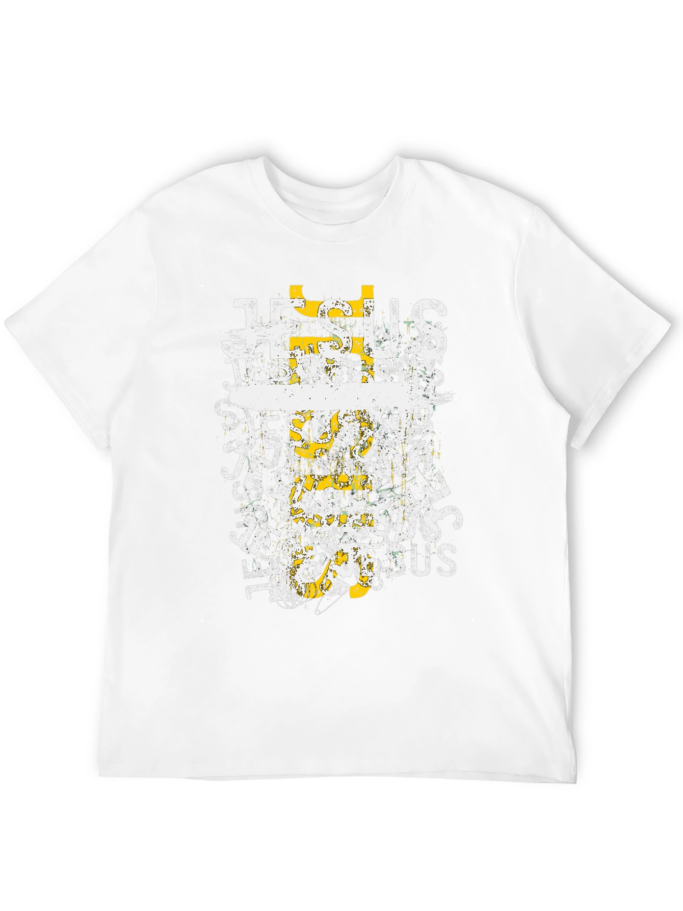 Jesus Graphic Print Crew Neck Tee