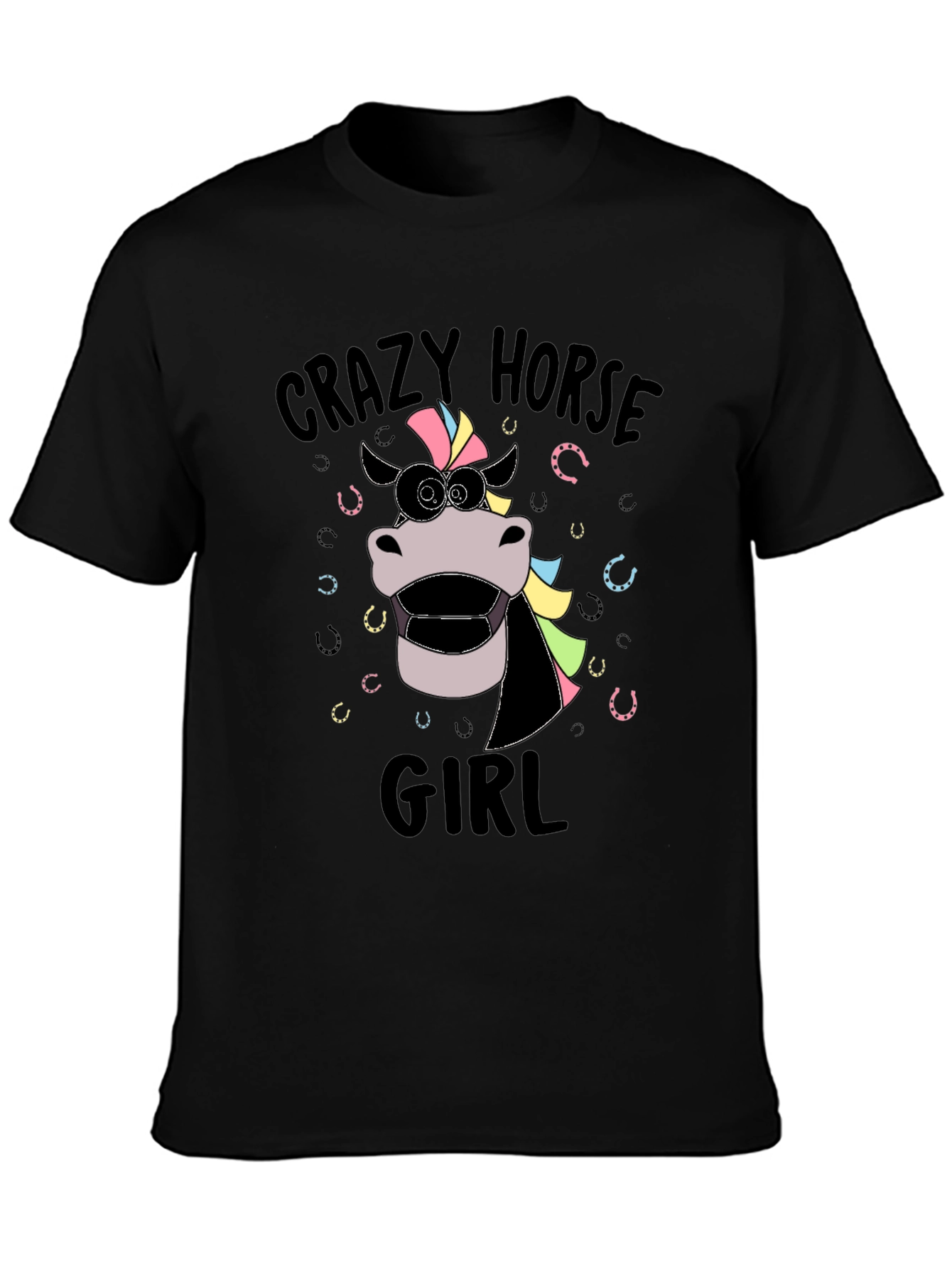 Crazy Horse Girl Graphic T-Shirt