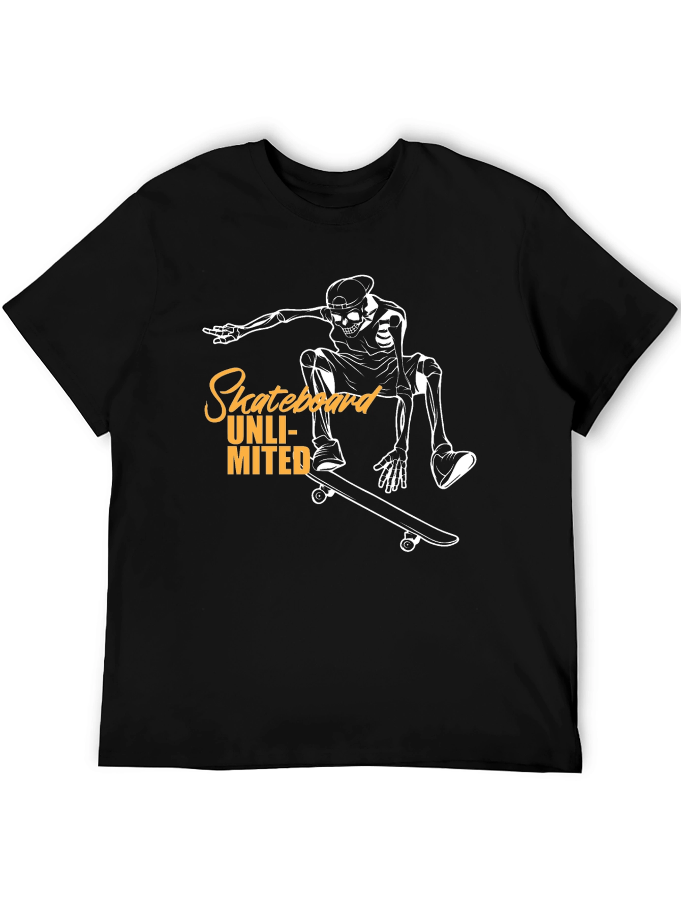 Skateboard Unlimited Black Graphic Tee
