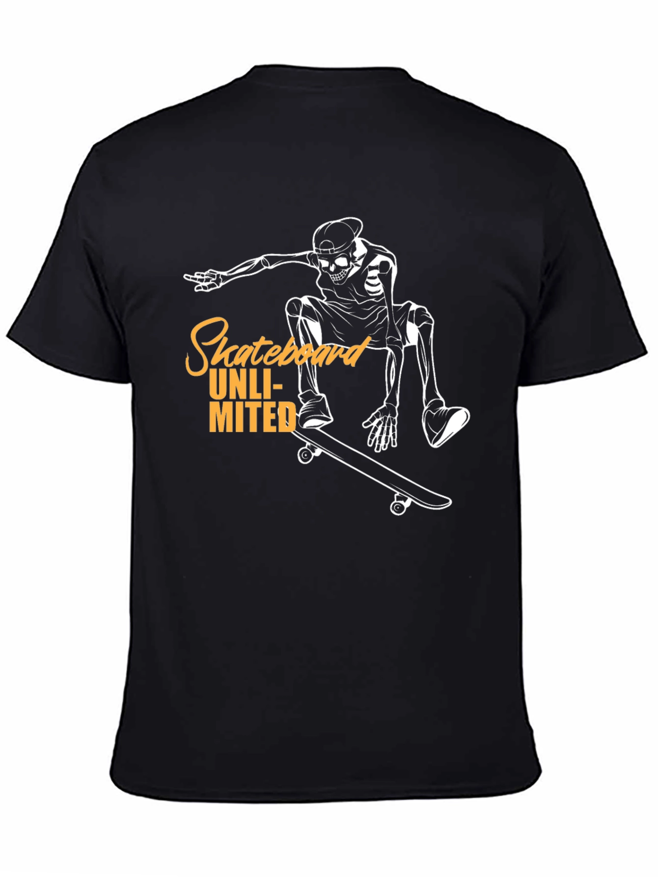 Skateboard Unlimited Black Graphic Tee