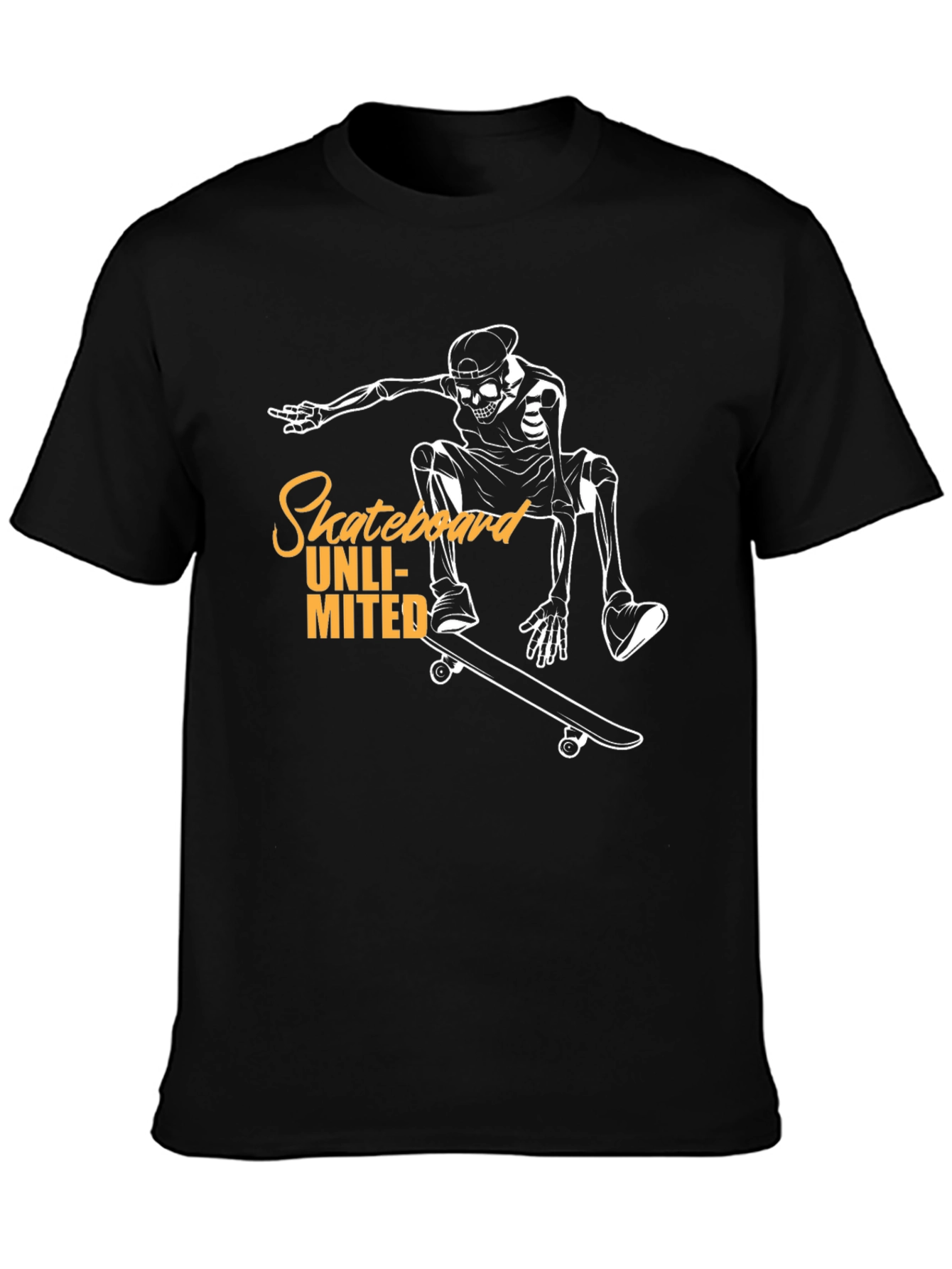 Skateboard Unlimited Black Graphic Tee