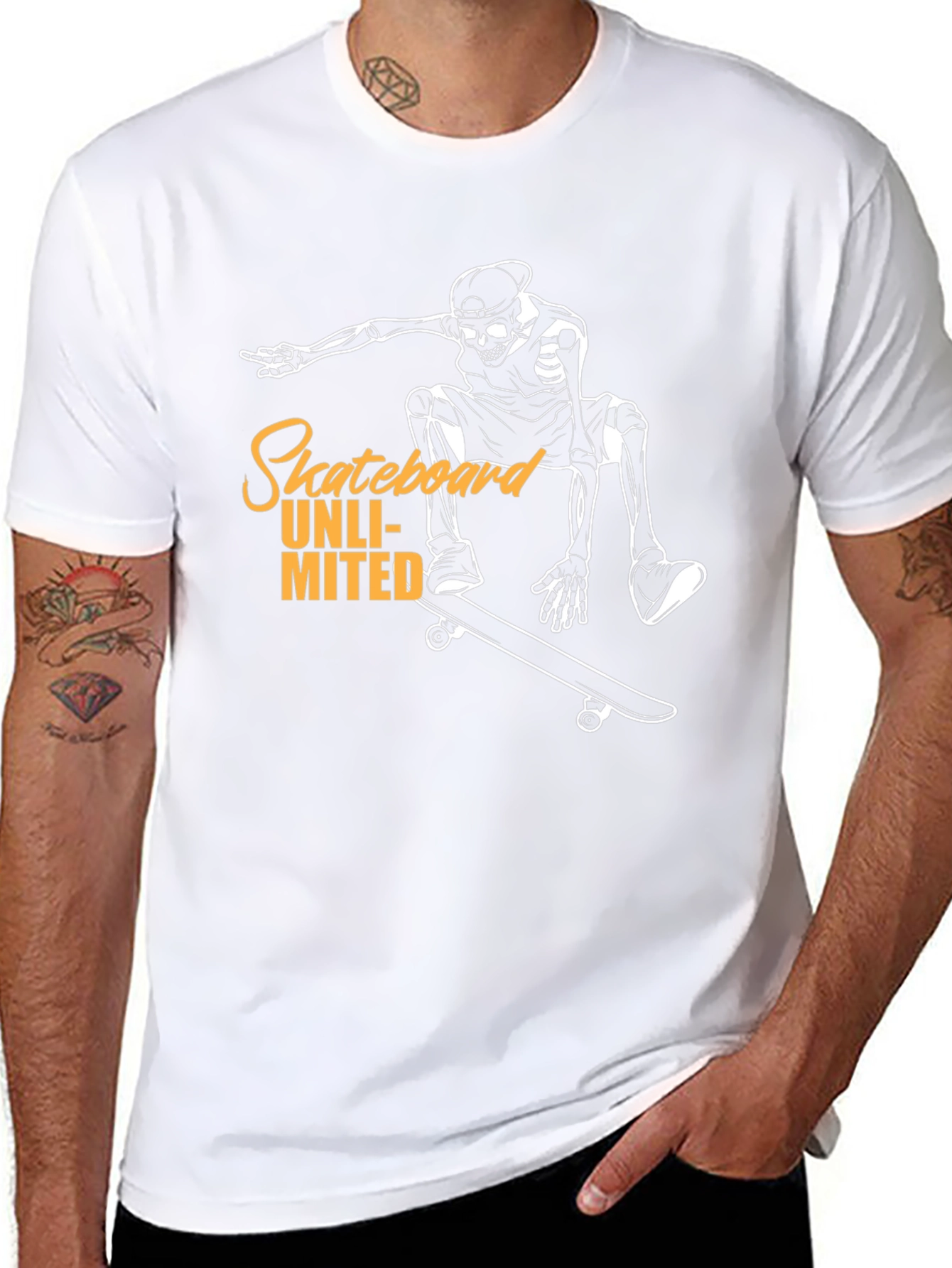 Skateboard Unlimited Black Graphic Tee